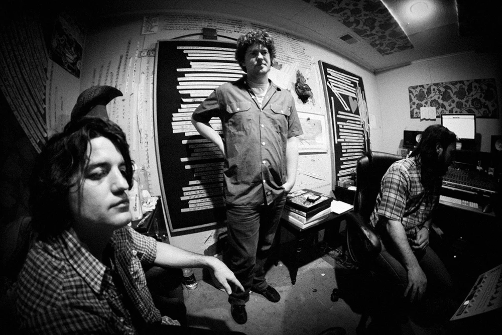 Cosmic Thug; Justin Collins, Rob Crowell and Adam Landry controlling the room. The boys in the band for 'Fürst In The Dirt' (2014). Photo Stacie Huckeba.