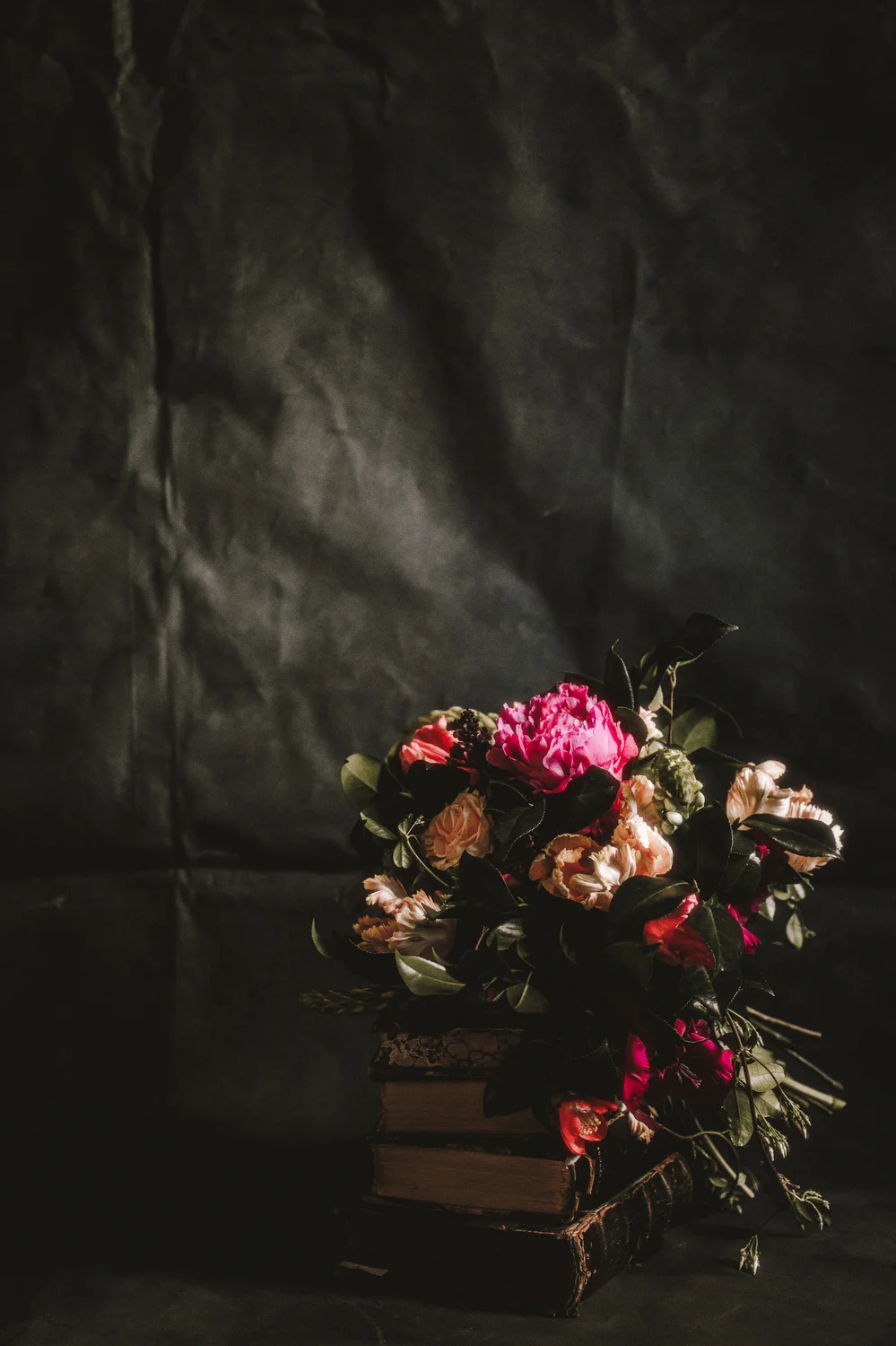Houston Events- Maxit Flower Design- Dark Flowers Shoot- Bridal Bouquet