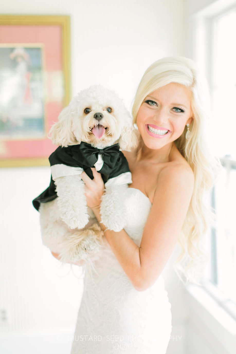 Bride & Dog- Houston Weddings- Maxit Flower Design