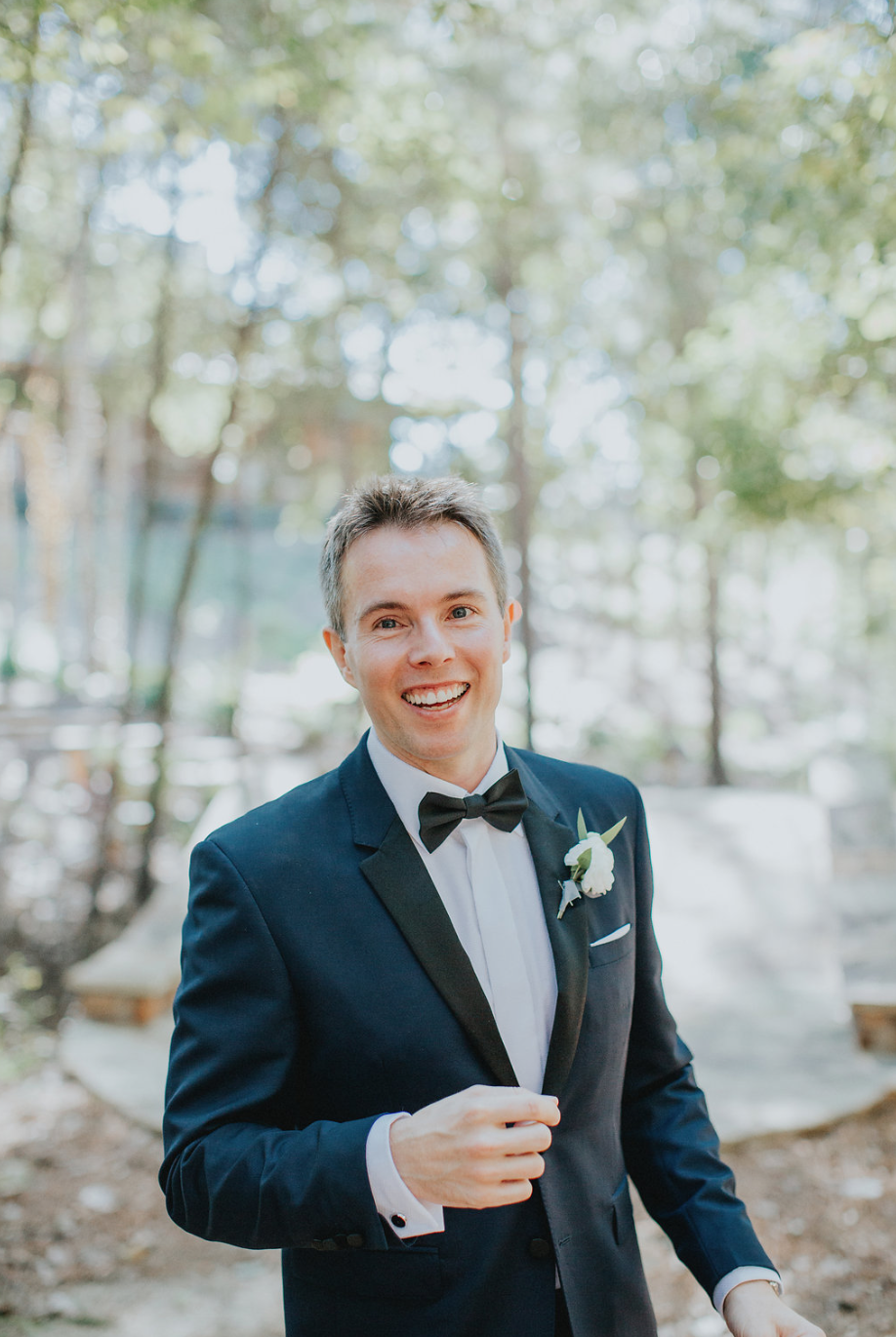 The happiest of grooms. Boutonniere by Maxit Flower Design