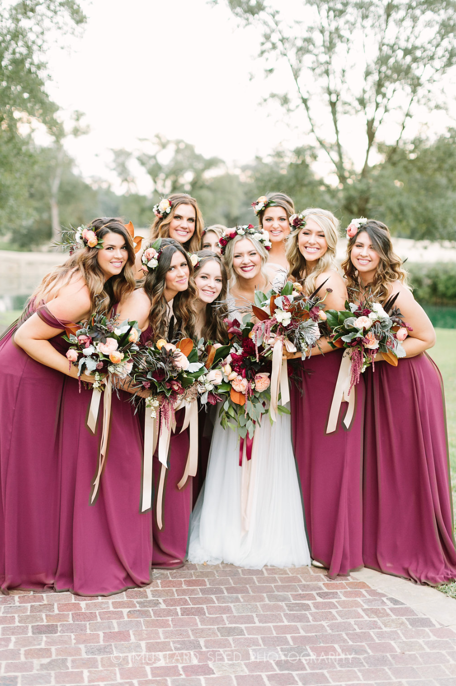 blue dress for baby girl Tuscany Collection - Bridesmaid Bouquet
