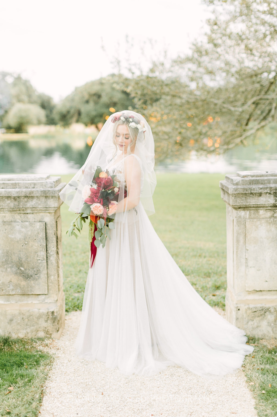 Blushing Bride at Houston Oaks Country Club- Bridal Bouquet and Floral Crown by Maxit Flower Design