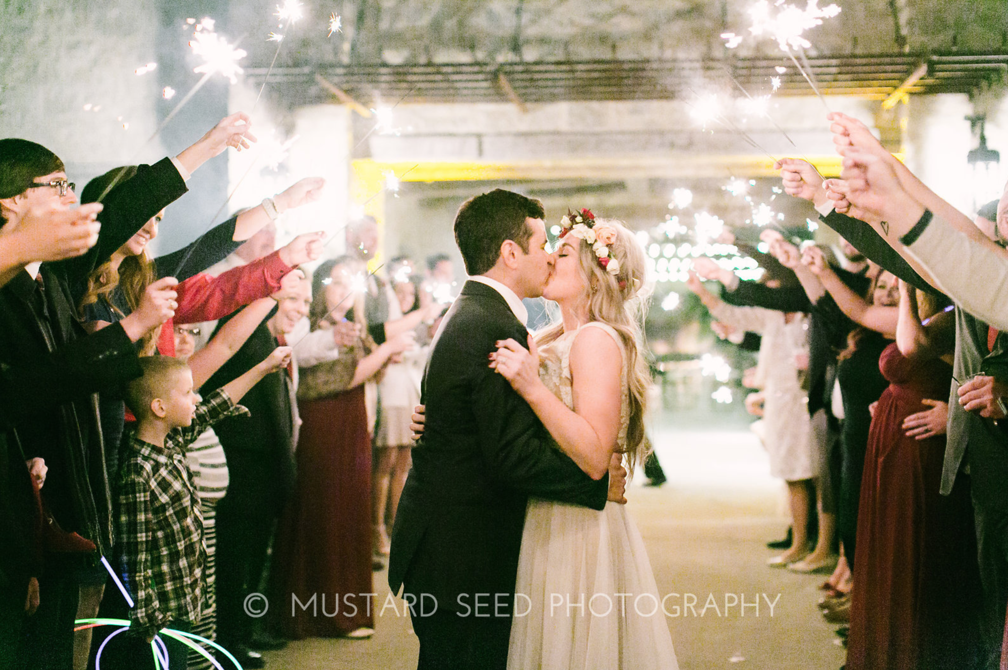 Send off with sparklers- flower crown by Maxit Flower Design by Houston, TX
