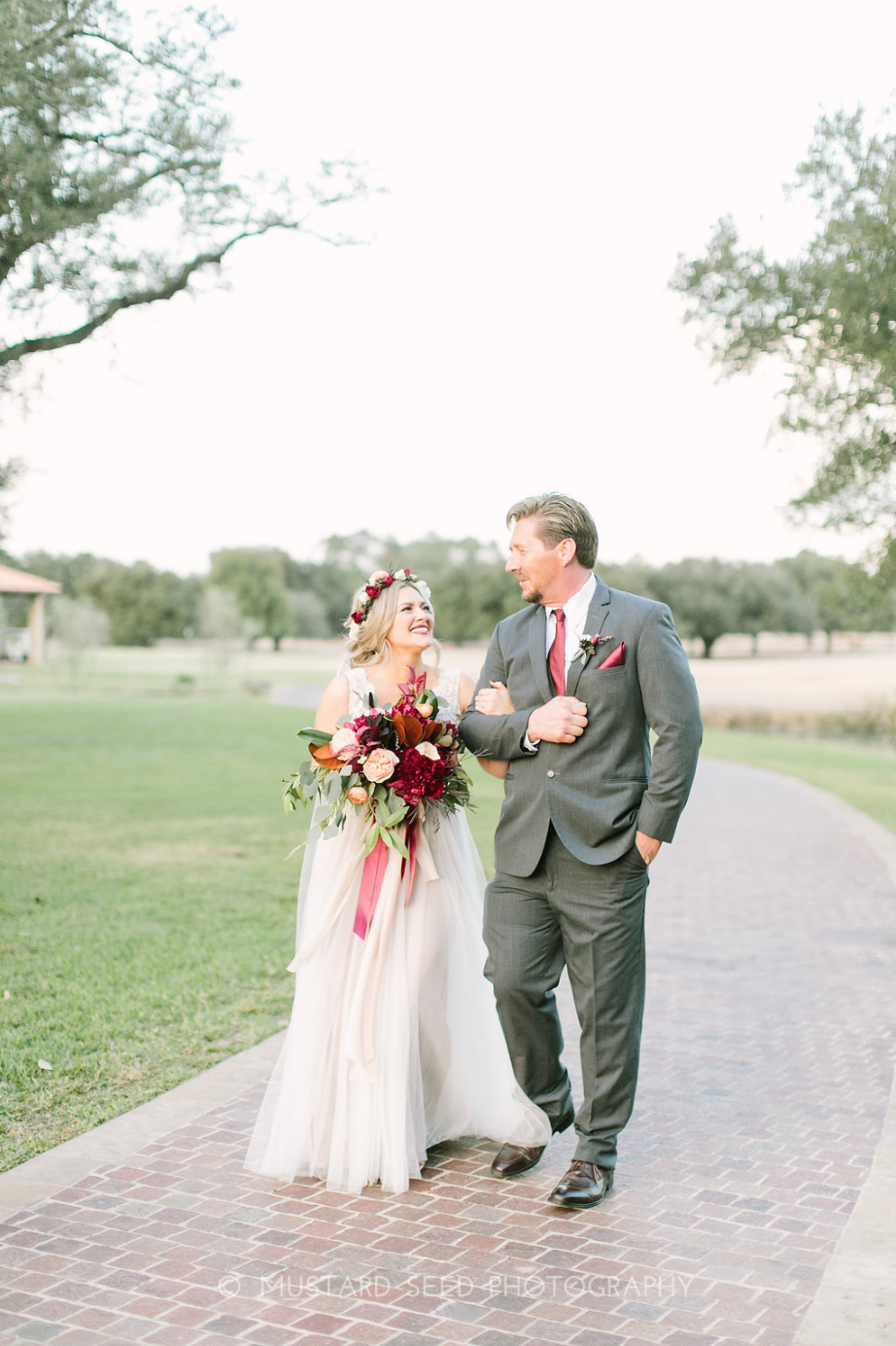 A bride with her Dad before the ceremony.