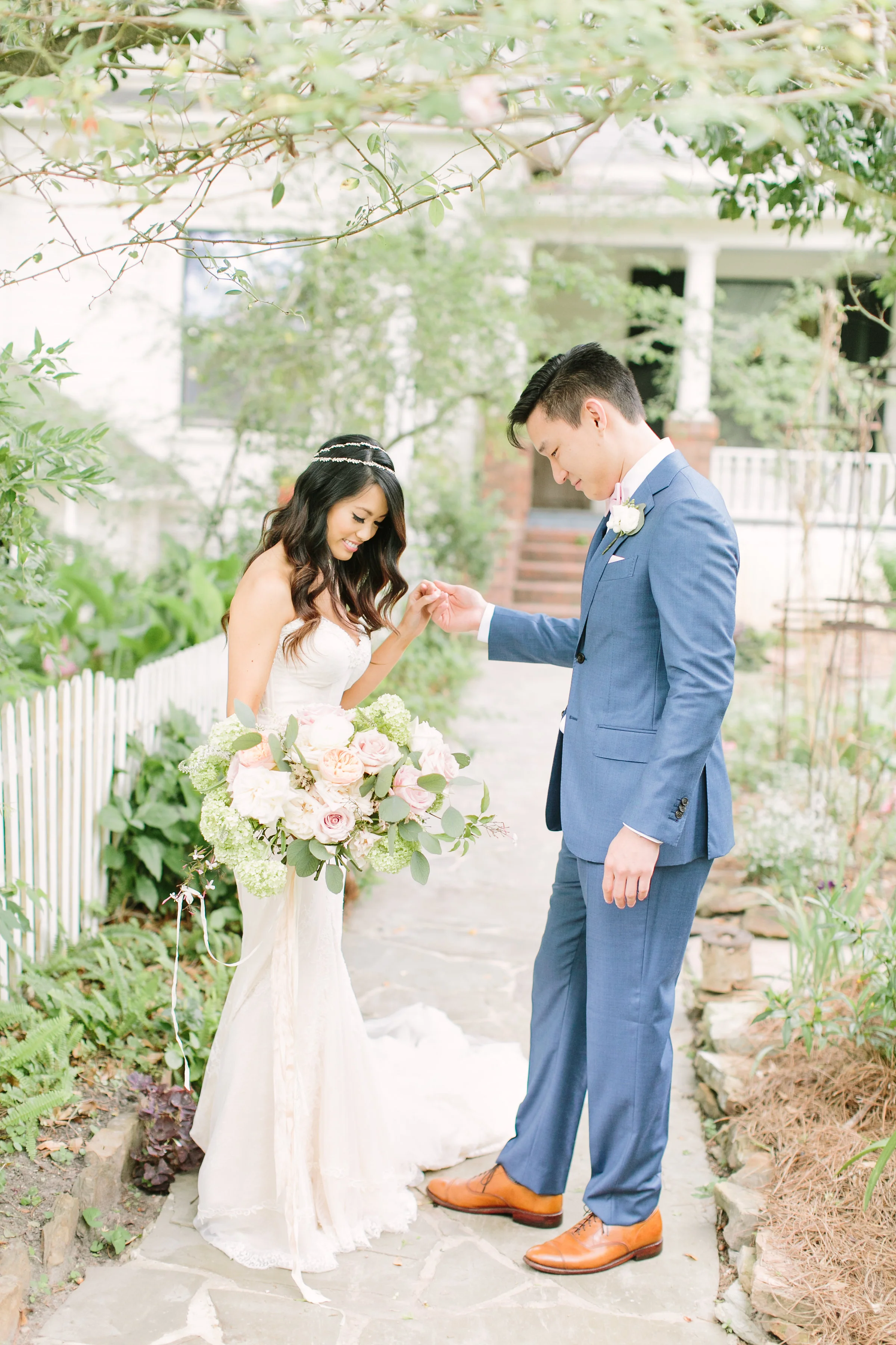 Bride and Groom Houston Chandelier Grove Maxit Design Co.JPG