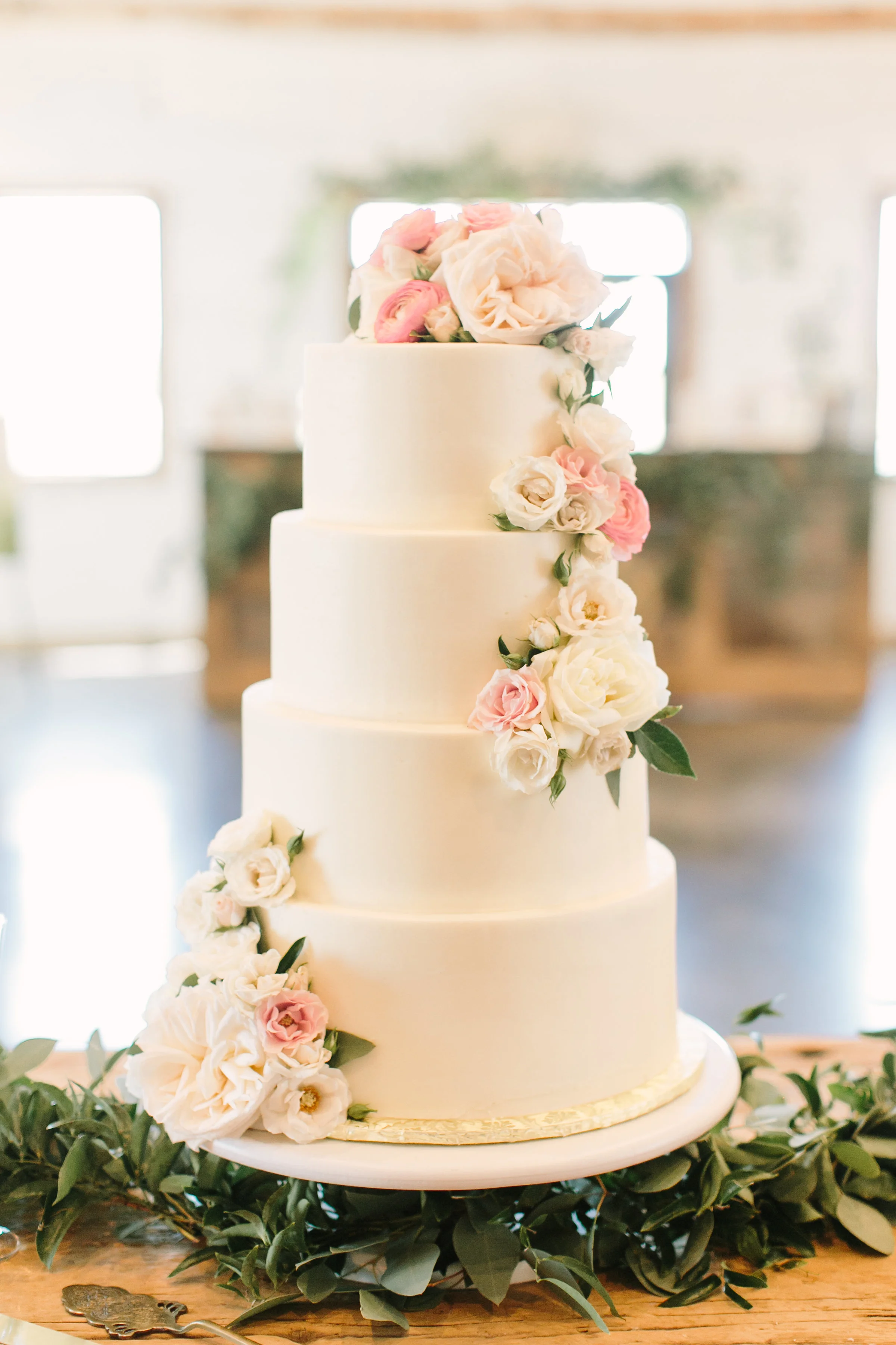Flowers on Cake Greenery.JPG
