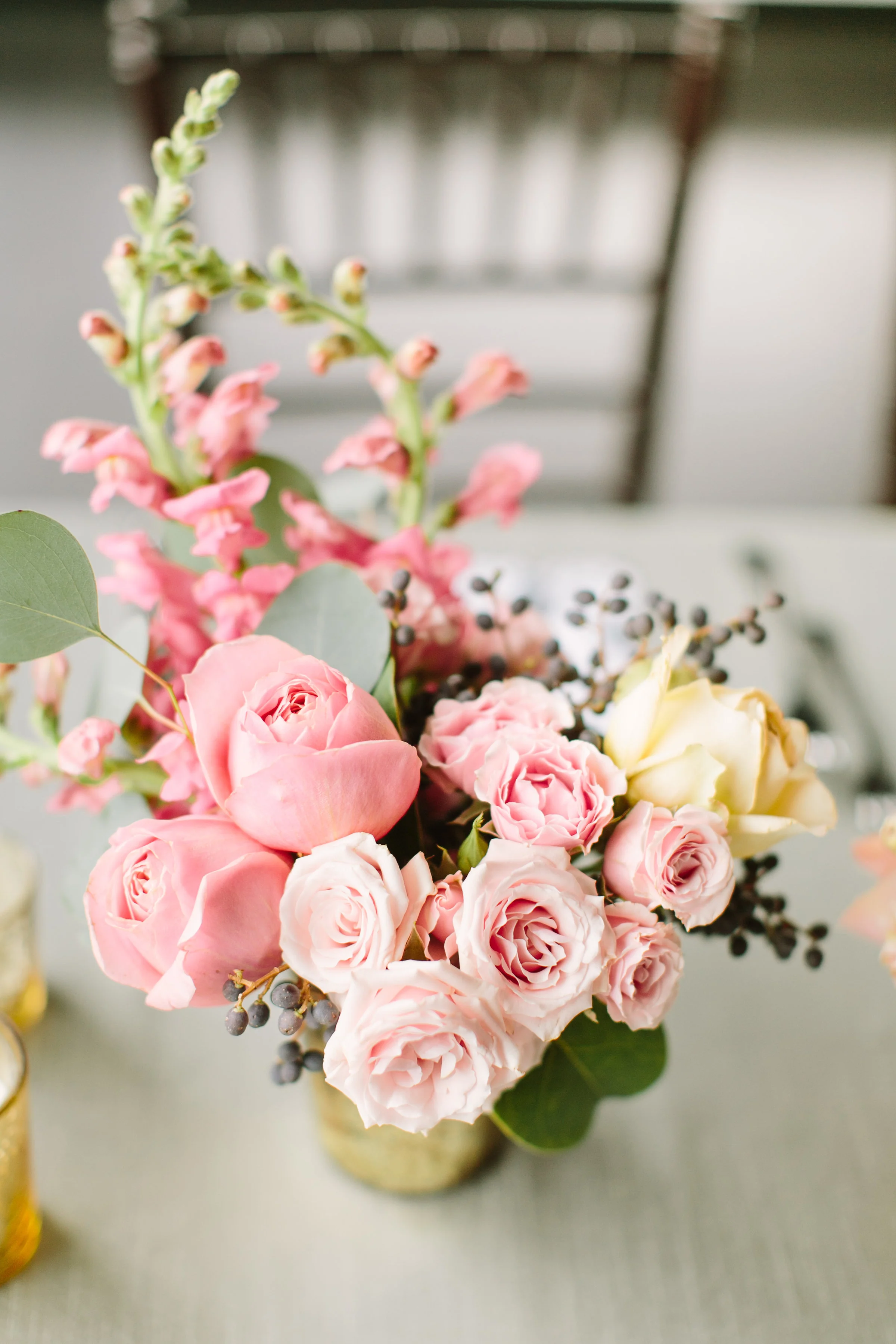 Small gold vase arrangement.JPG