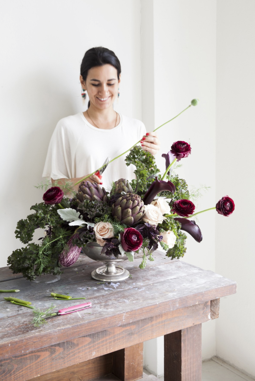 how-to-autumn-arrangement-vegetable-kale-magazine-feature-maxit-flower-design-in-houston-texas