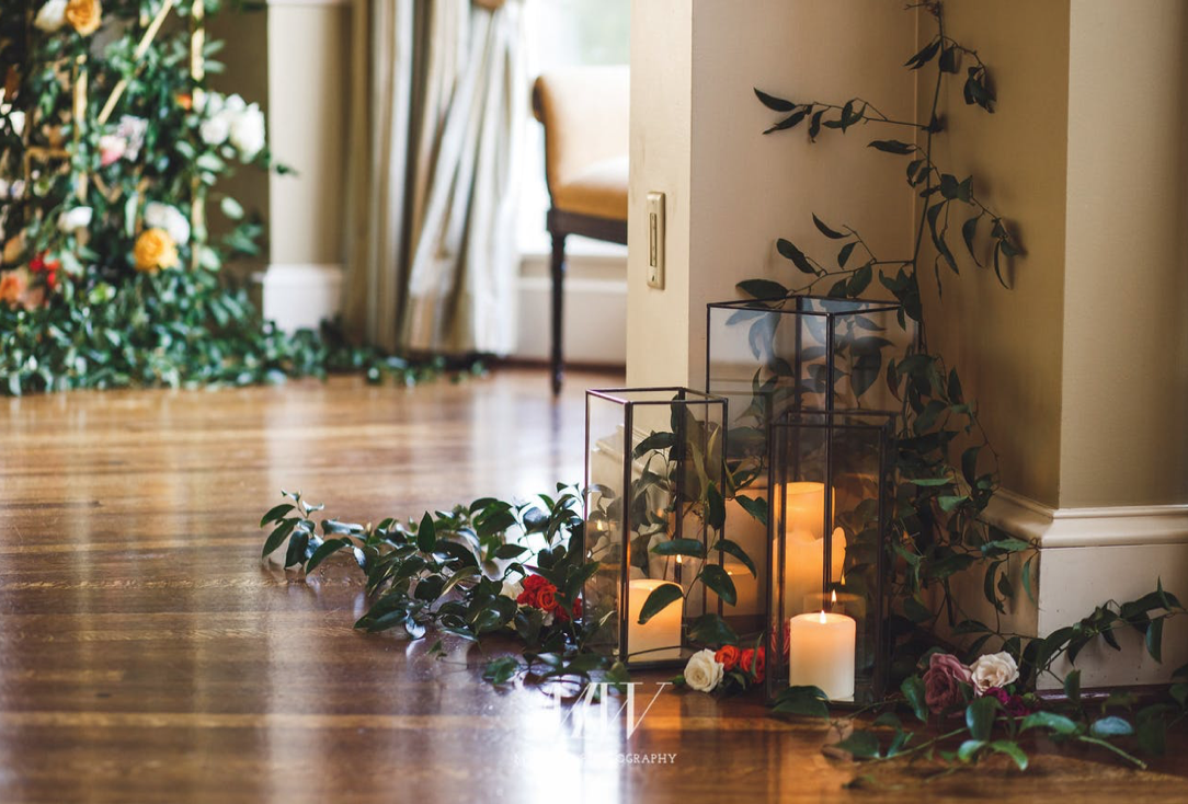 Flowers and Greenery Modern Black Lanterns.png