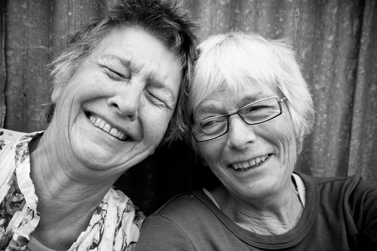 Two Smiling Women by Madison WI photographer Nick Wilkes