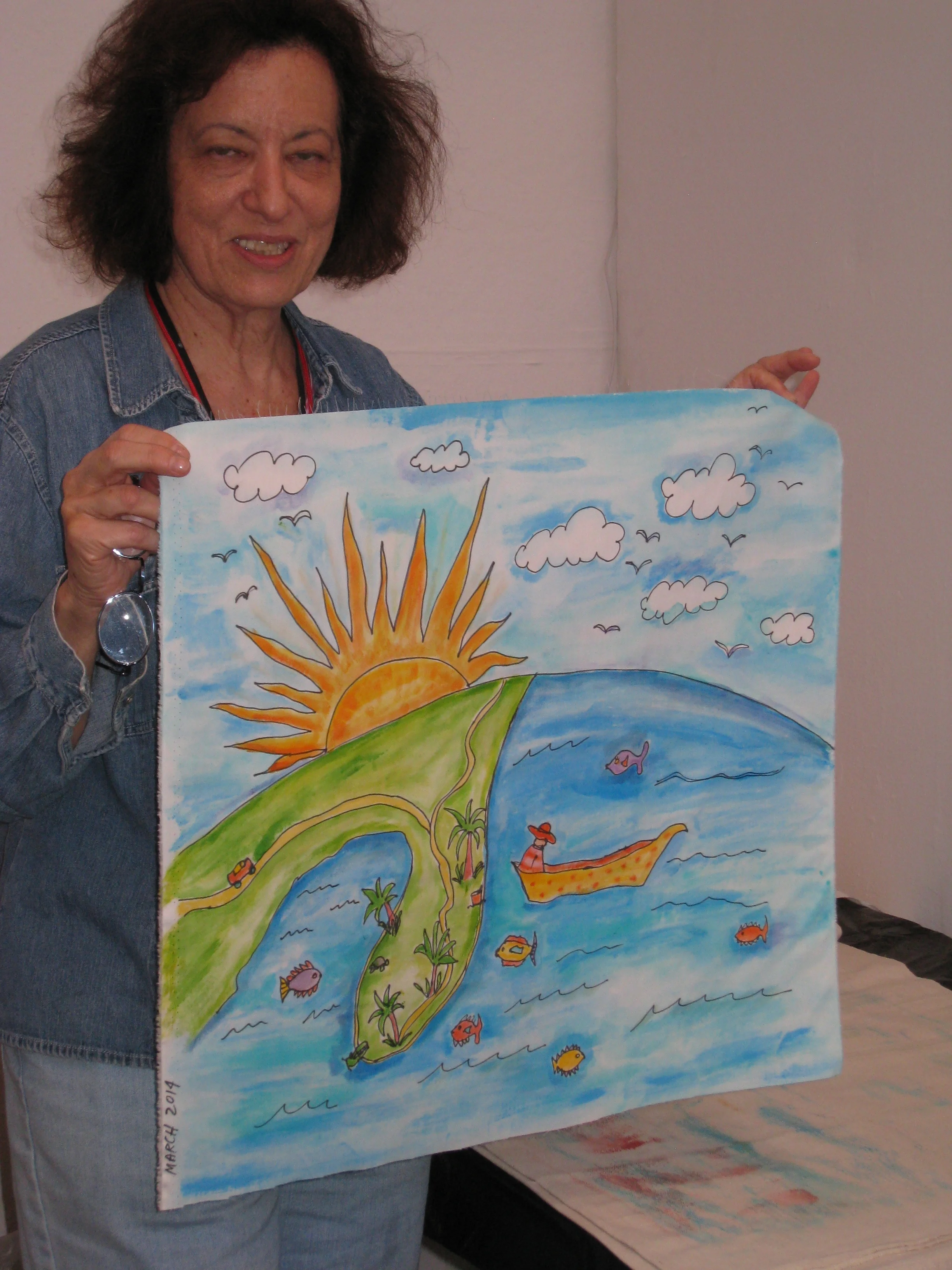 Susan Rienzo with a work in progress using Susan Shie's approach
