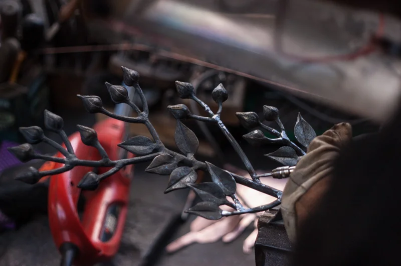 Fettling with a die grinder