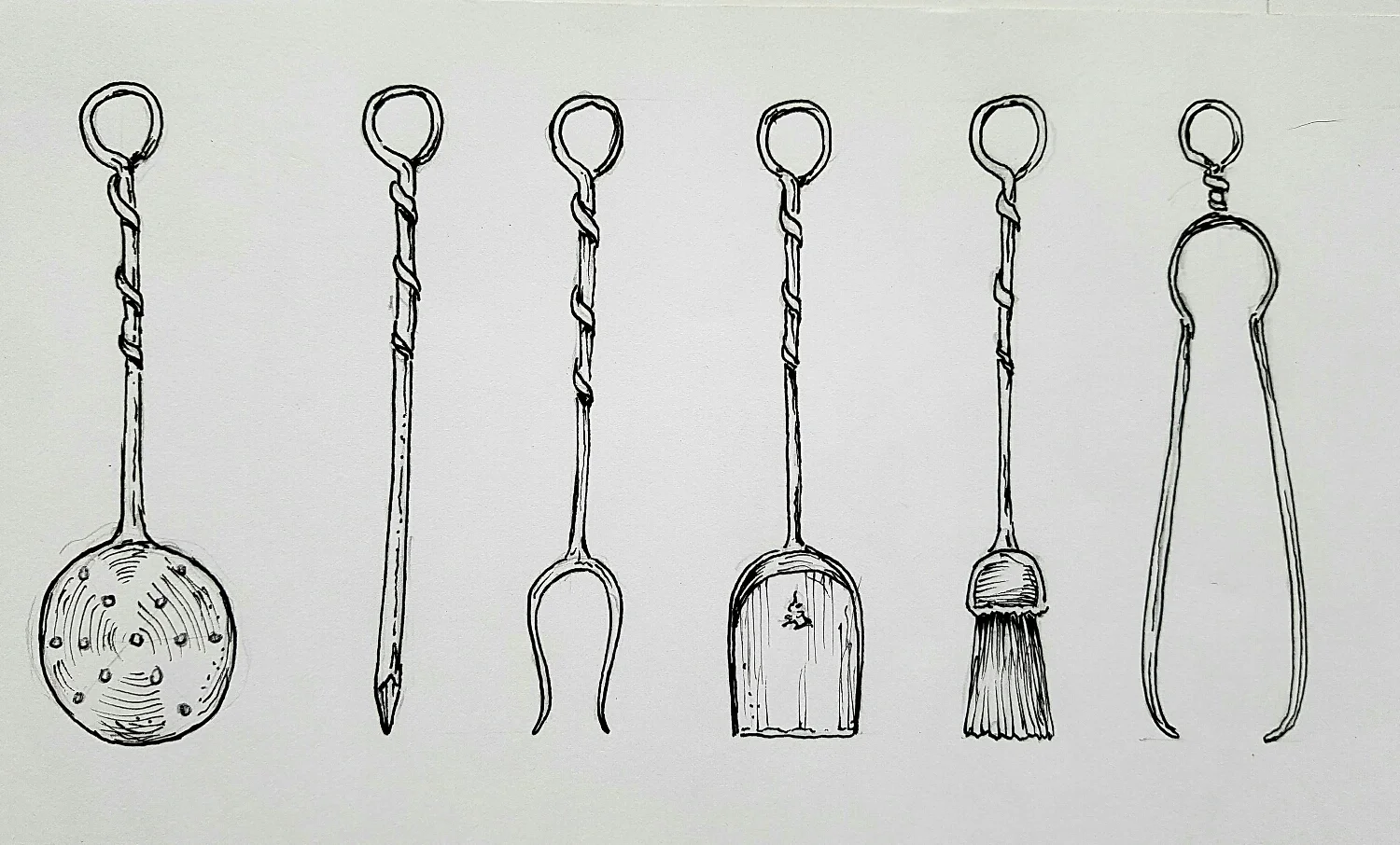 Roger's sketch of our mix&match firetools 