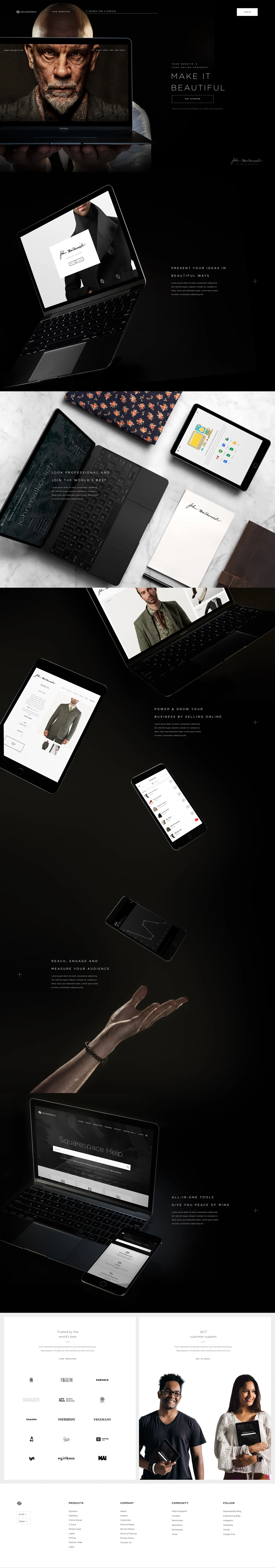 Squarespace.com Redesign