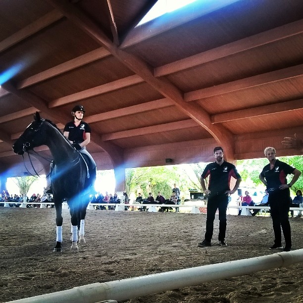 Hans-Christian and Lilo take a question from the audience at the end of a lesson