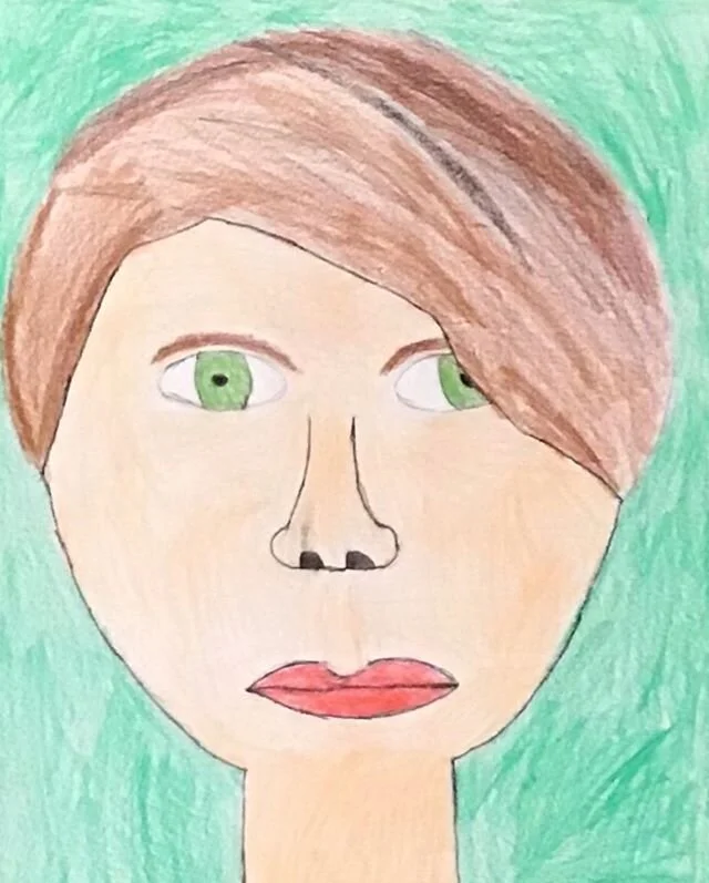 Fifth Grade Final Self-Portraits. Done in Quarantine