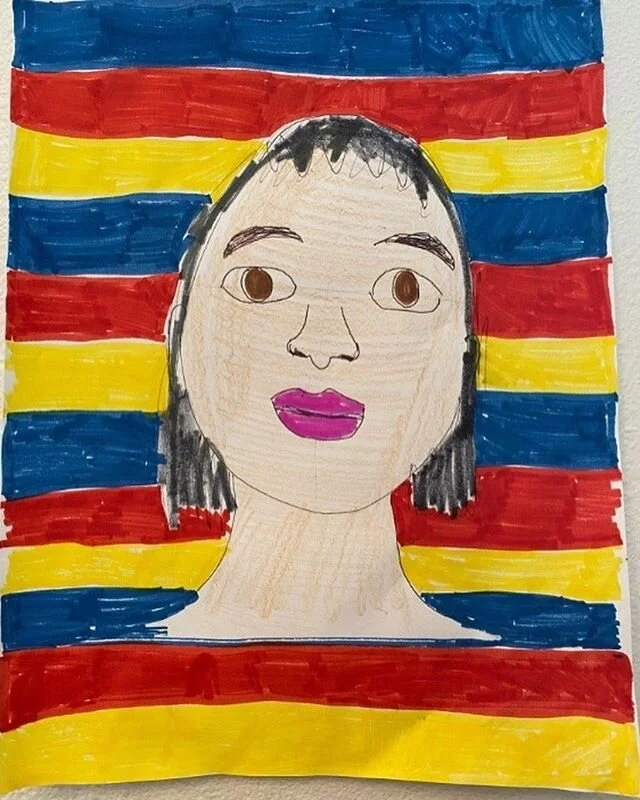 Fifth Grade Final Self-Portraits. Done in Quarantine