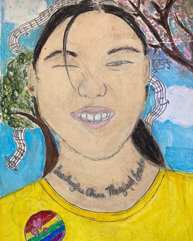 5th Grade Final Self-Portraits. Done in Quarantine