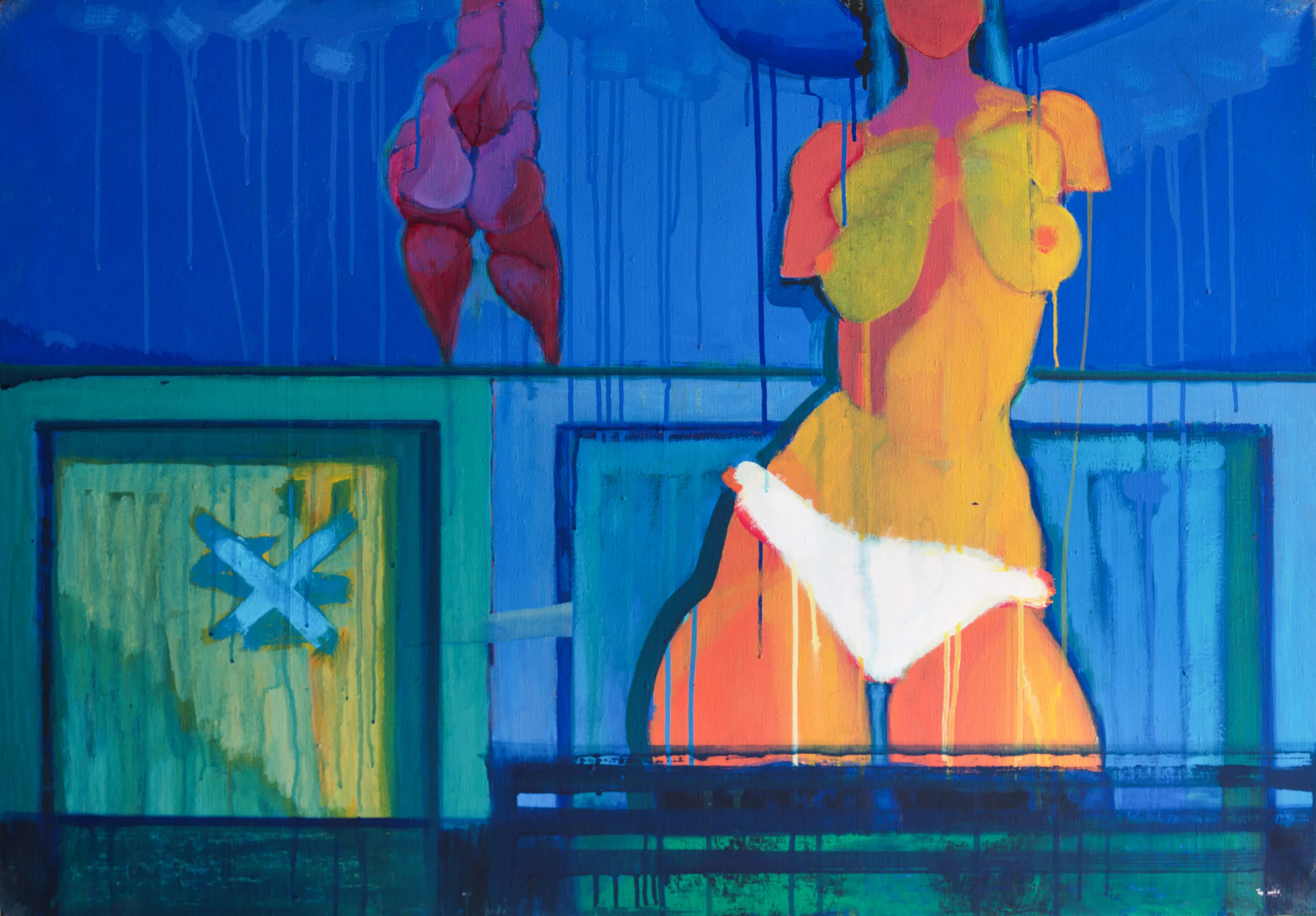 Modernistic nude / 1976 / oil on canvas / 70 x 100 cm