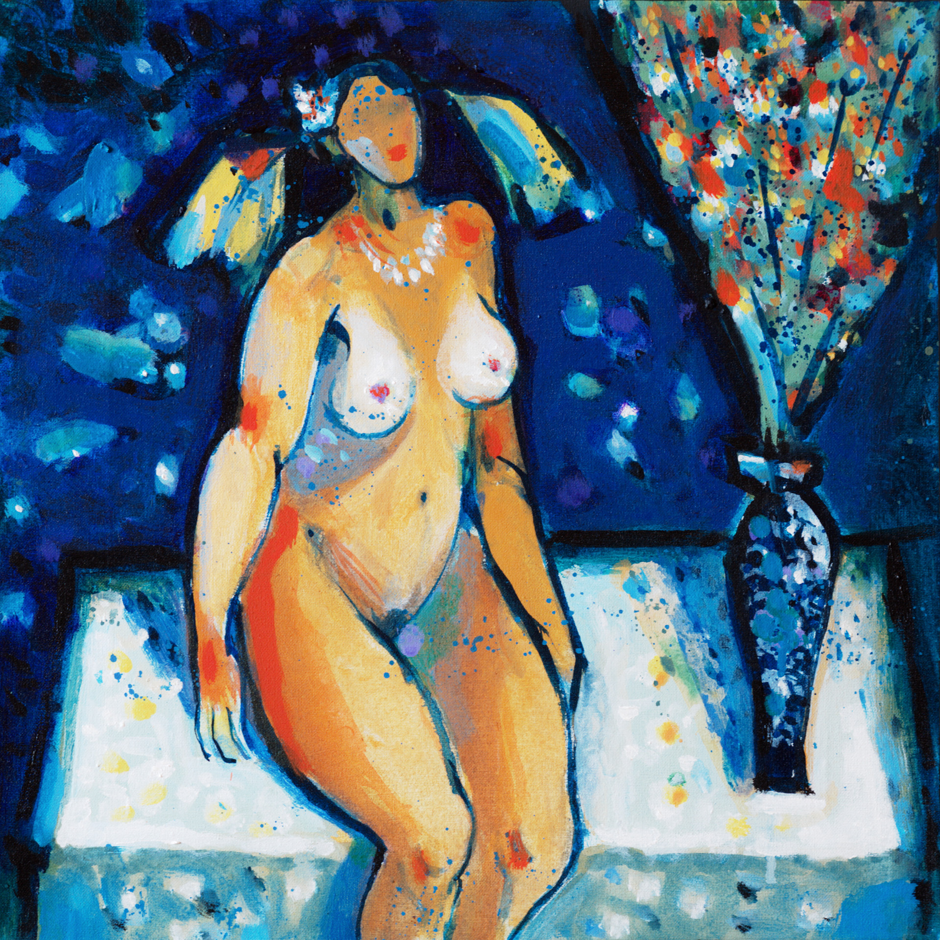 Blue Studio / 1989 / oil on canvas / 40 x 40cm