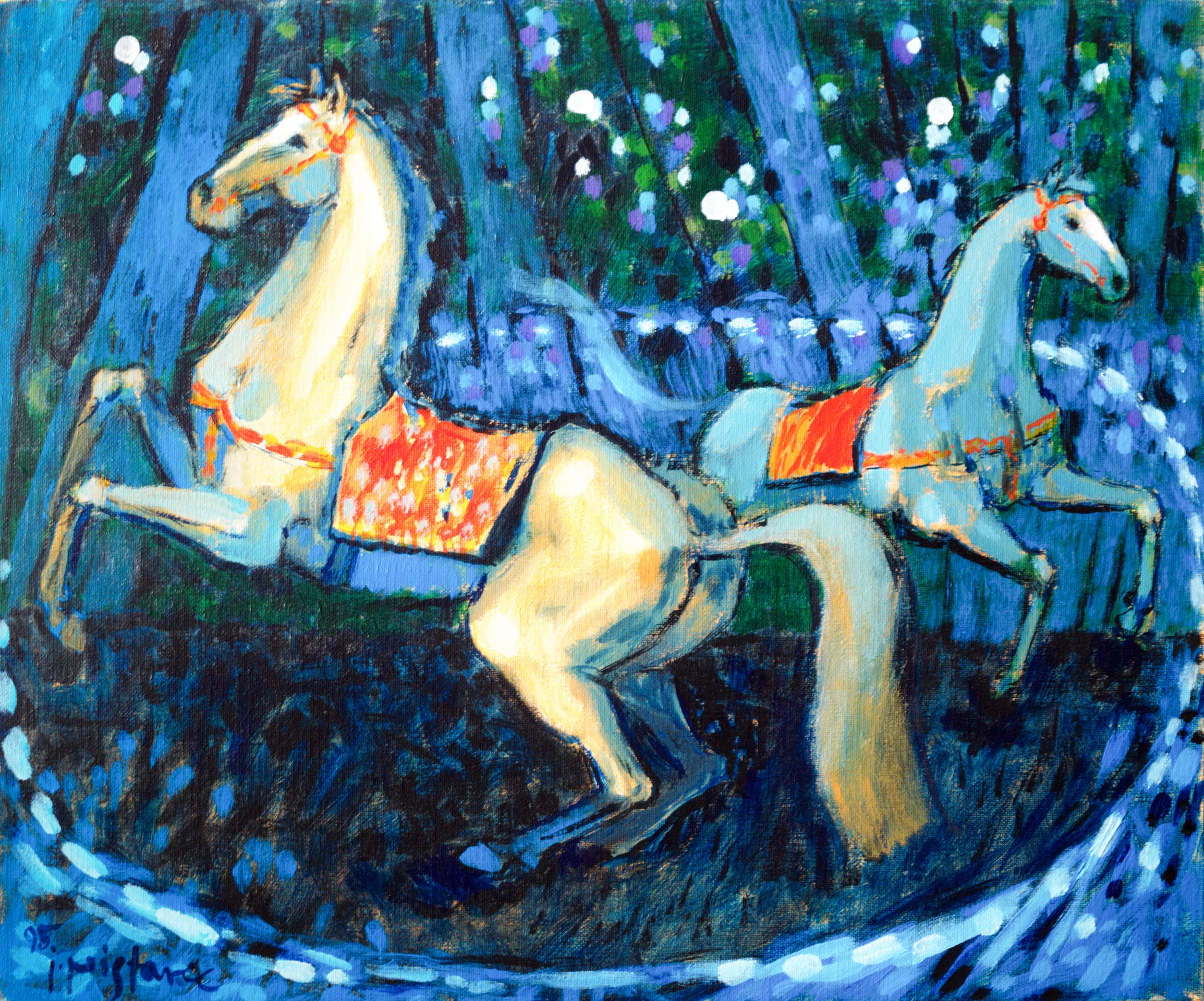 Horses / 1995 / oil on canvas / 60 x 50 cm