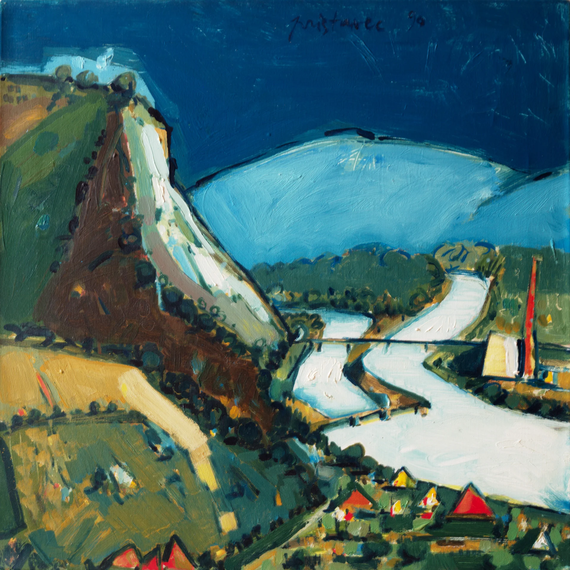 Drava / 1990 / oil on canvas / 60 x 60 cm