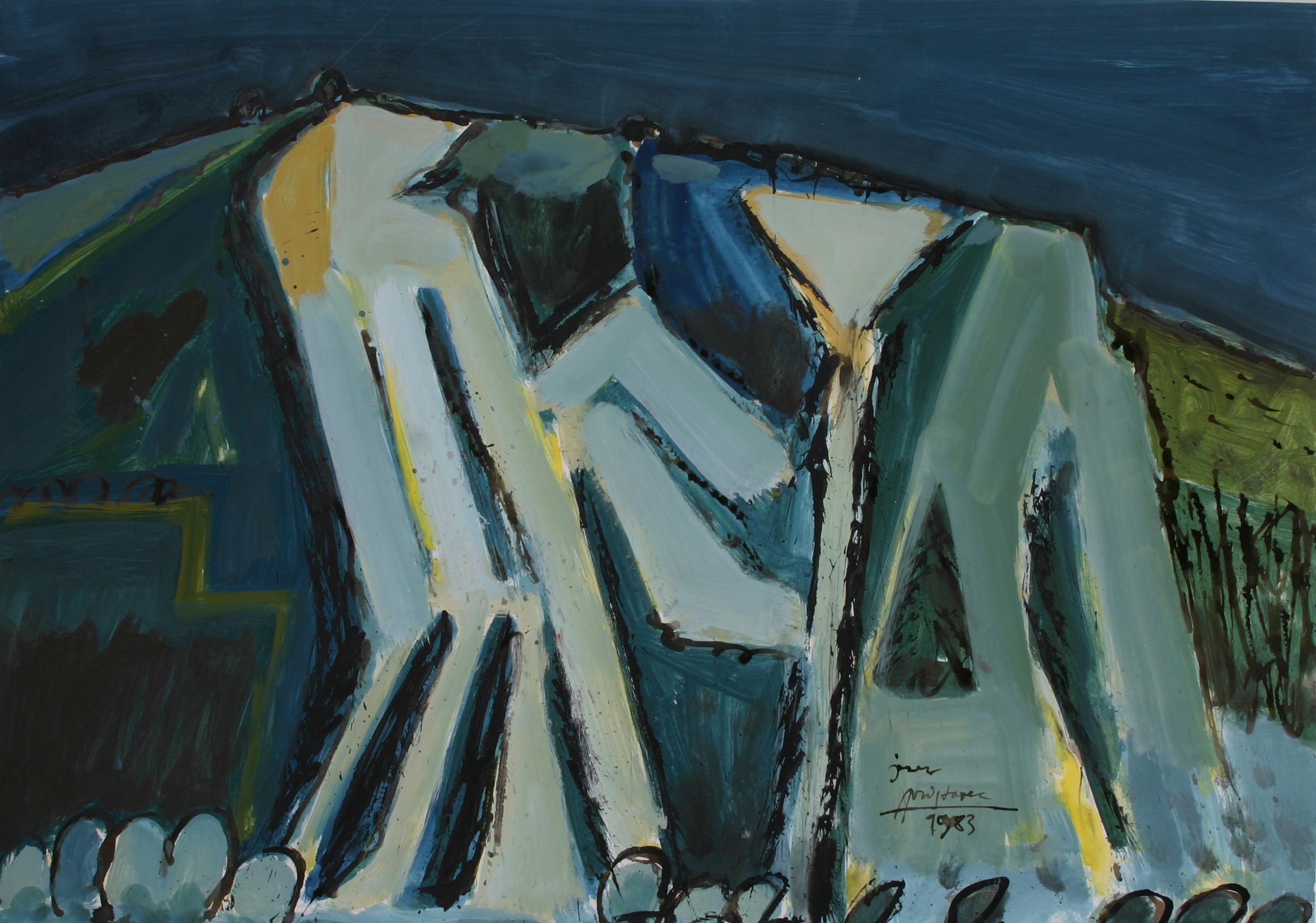 Melje Hill / 1983 / acryl on paper / 60x40 cm