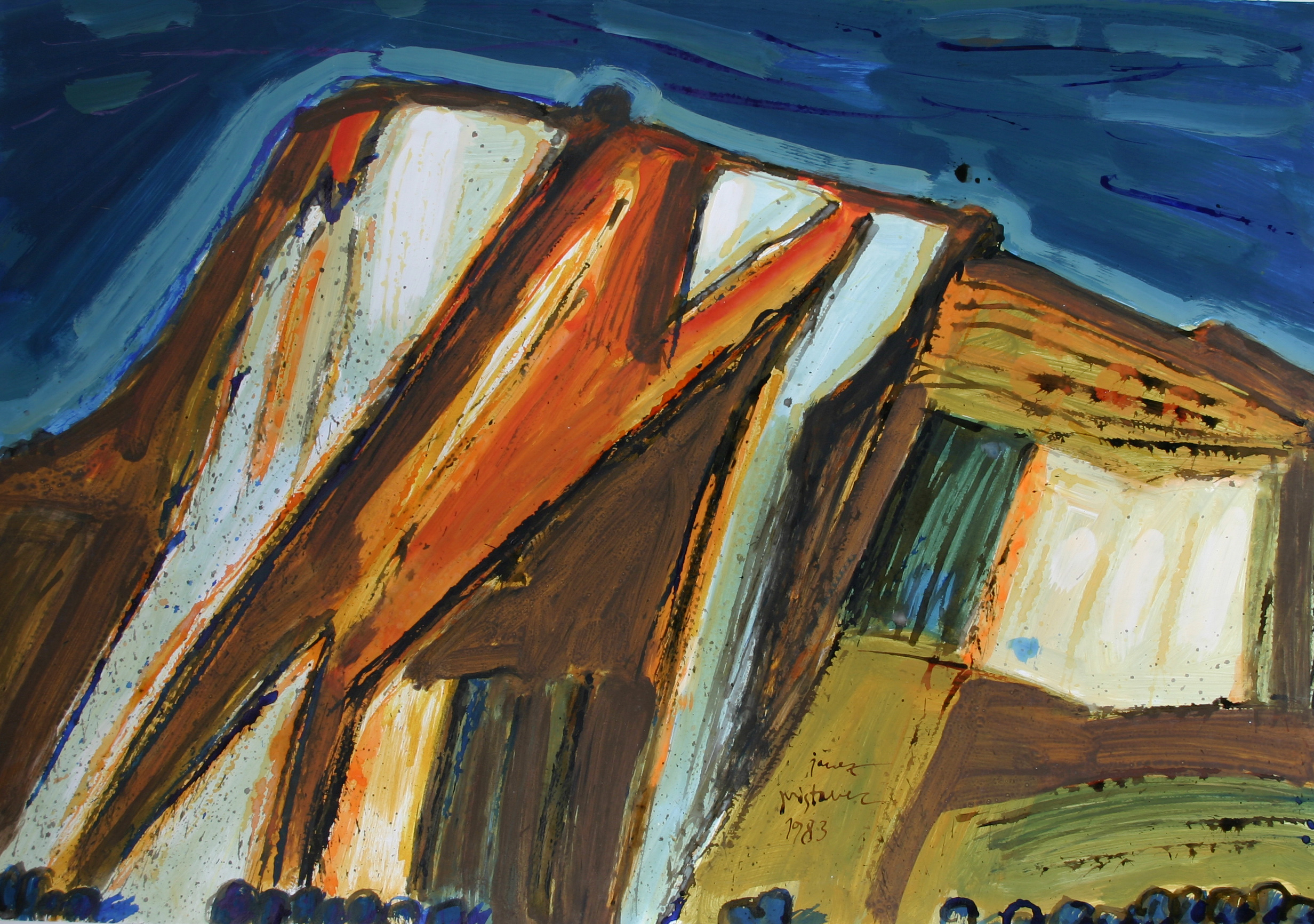 Melje Hill II / 1983 / acryl on paper / 60x40 cm