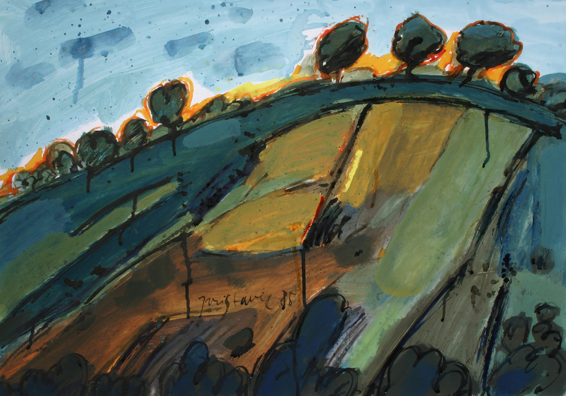 Trees / 1985 / acryl on paper / 60x40 cm