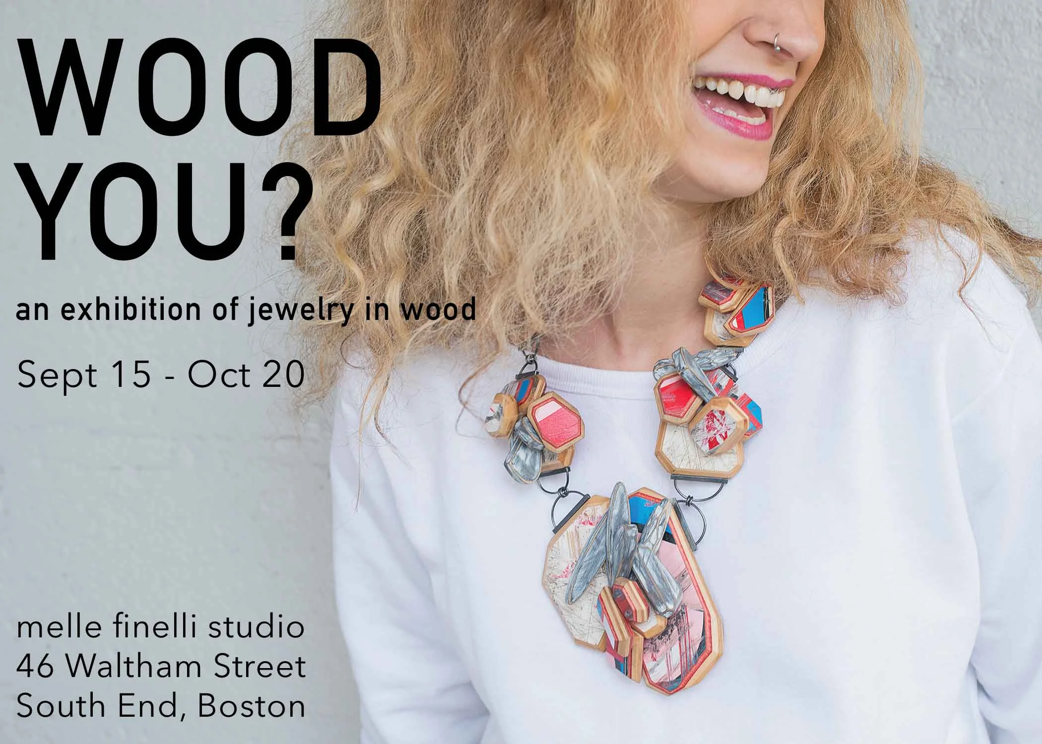 Exhibition postcard for Melle Finelli Studio, 2017