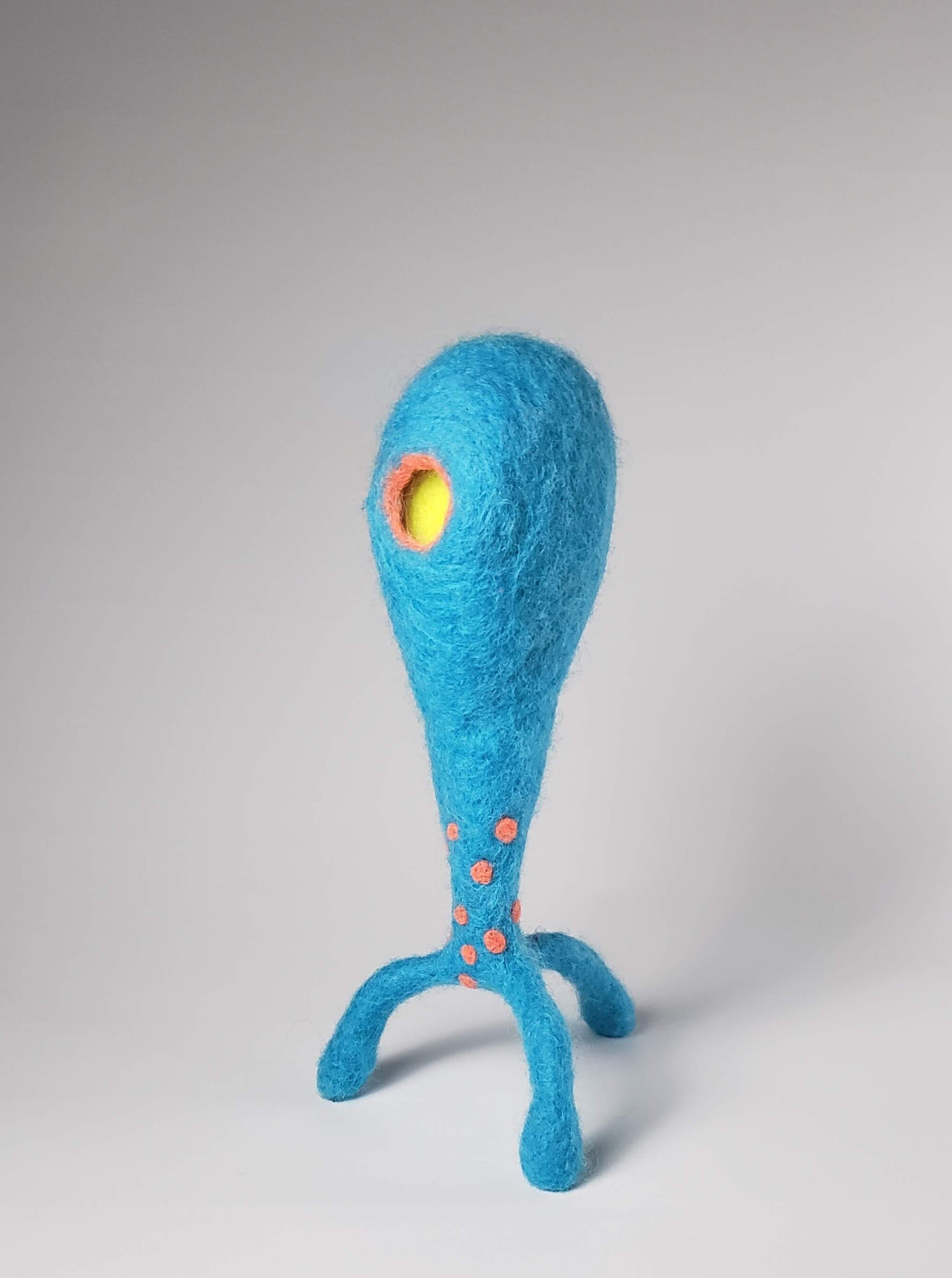 Small Blue Alien, Orange Dots