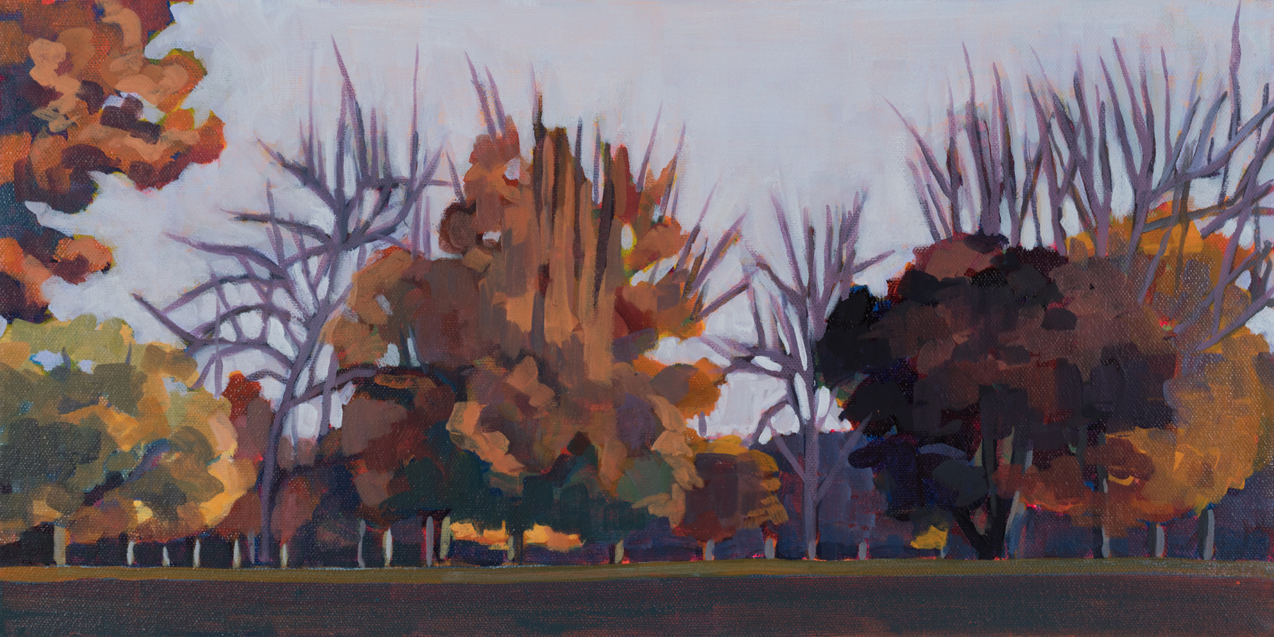 Autumn on the Parade Grounds 10" X 20"