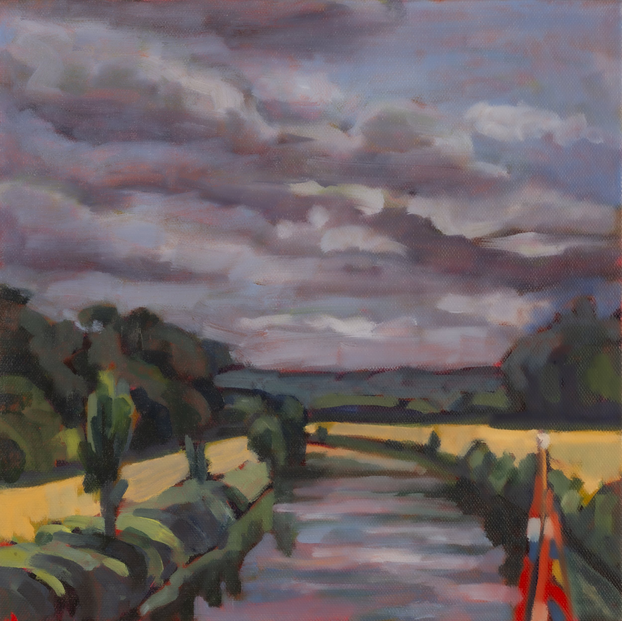 FLAG AND CLOUDS ON THE NIVERNAIS