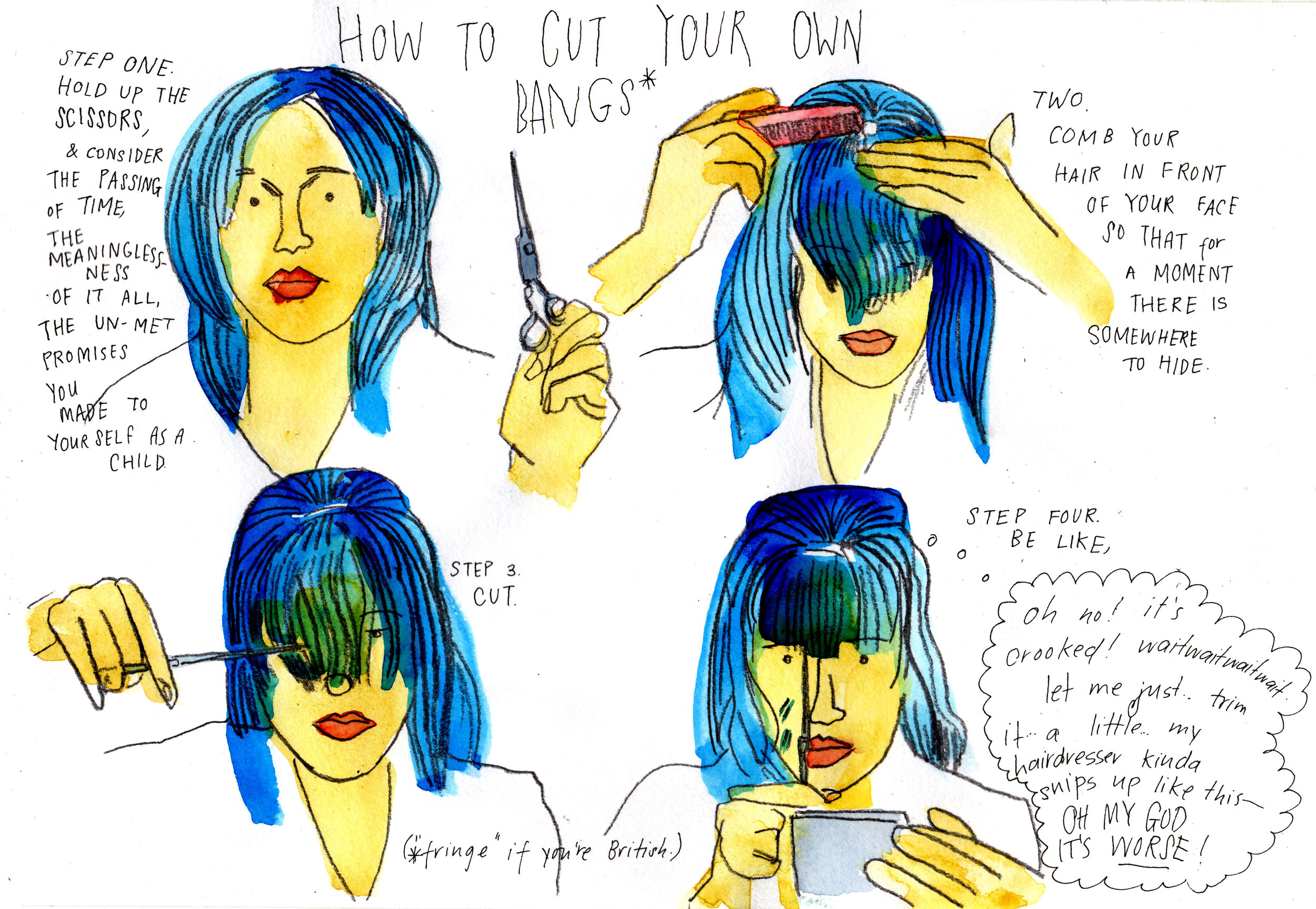 How to Cut Your Own Bangs — Sophie Lucido Johnson