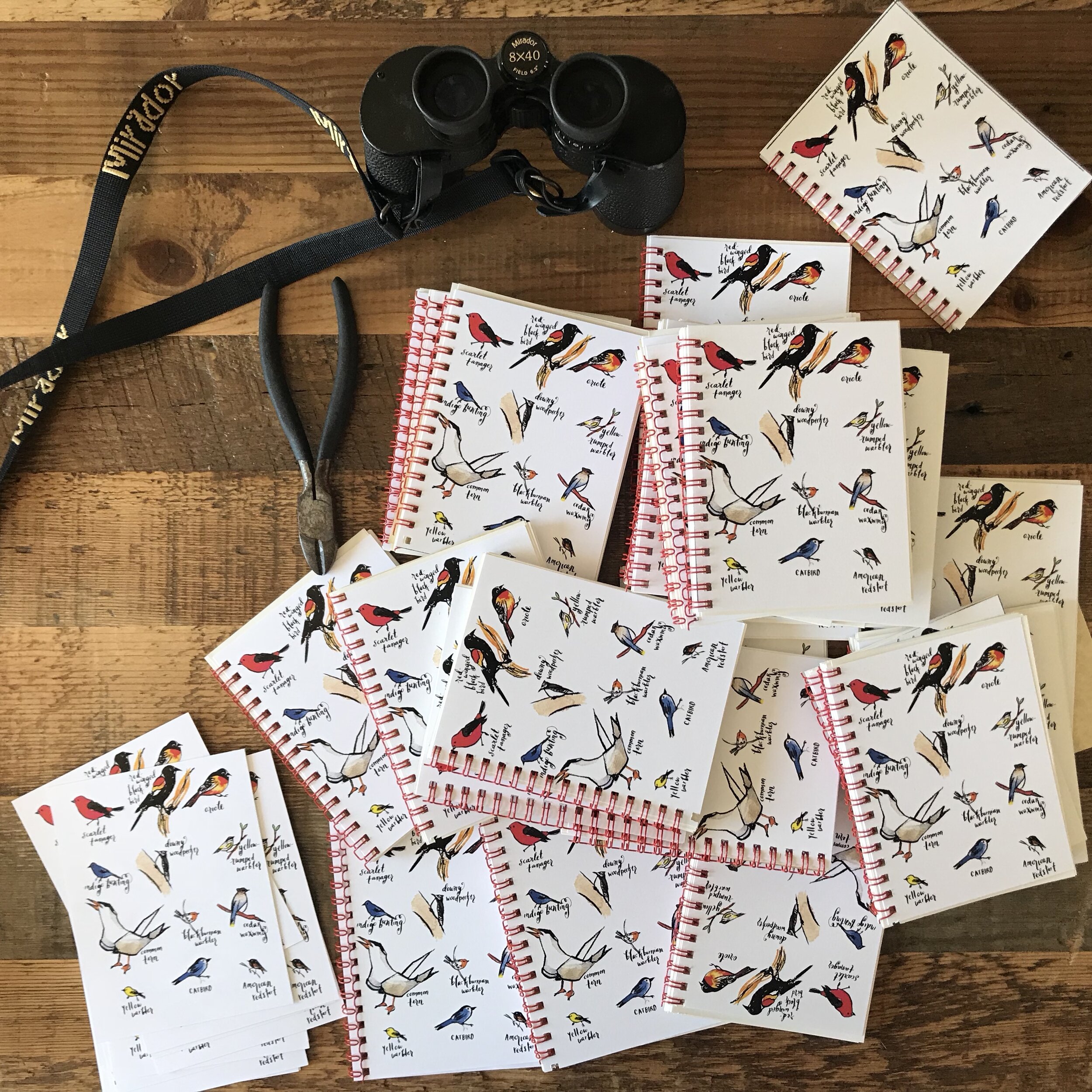  Once I made a lot of tiny notebooks with birds on them for The Office of Modern Composition. 