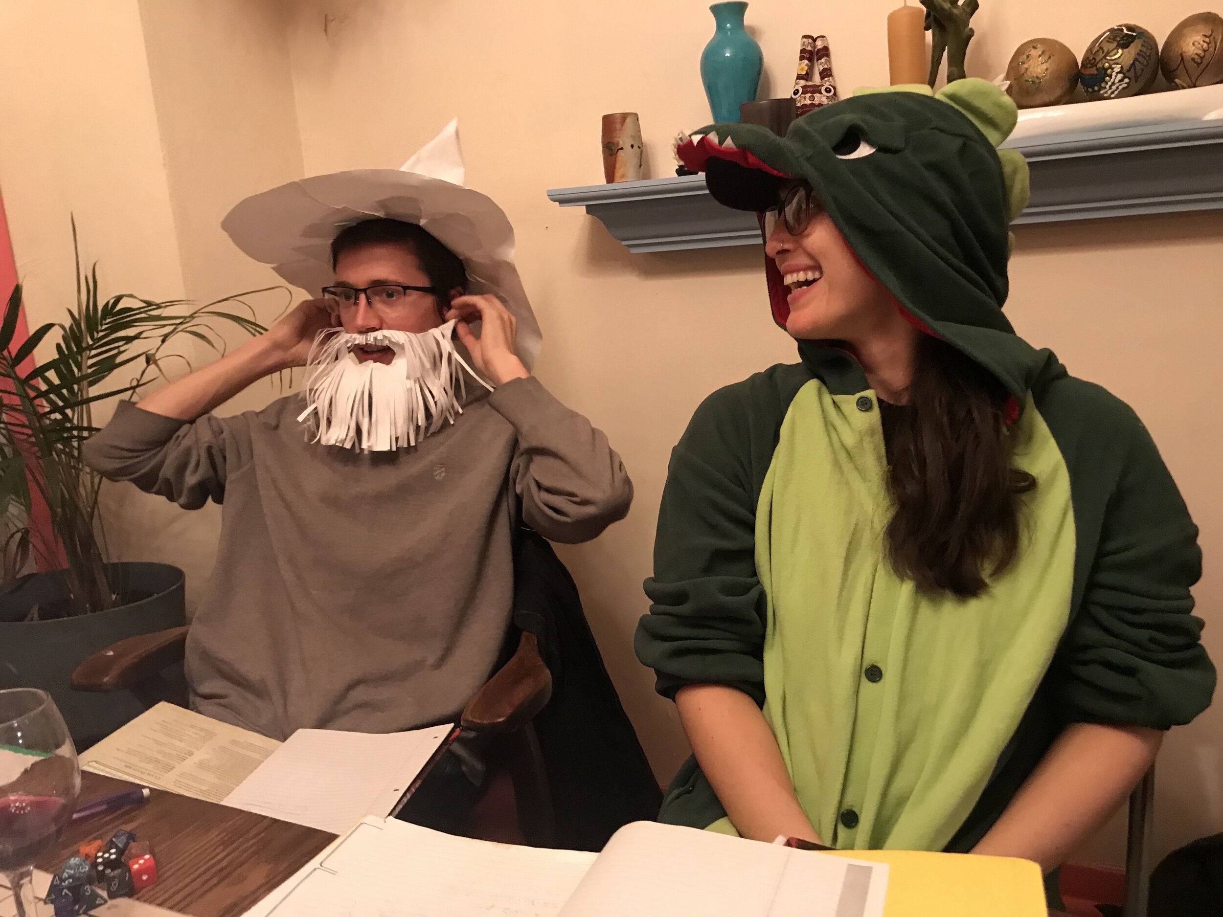  From a D&amp;D campaign I DMed for a while, the day everyone dressed up as their characters.  