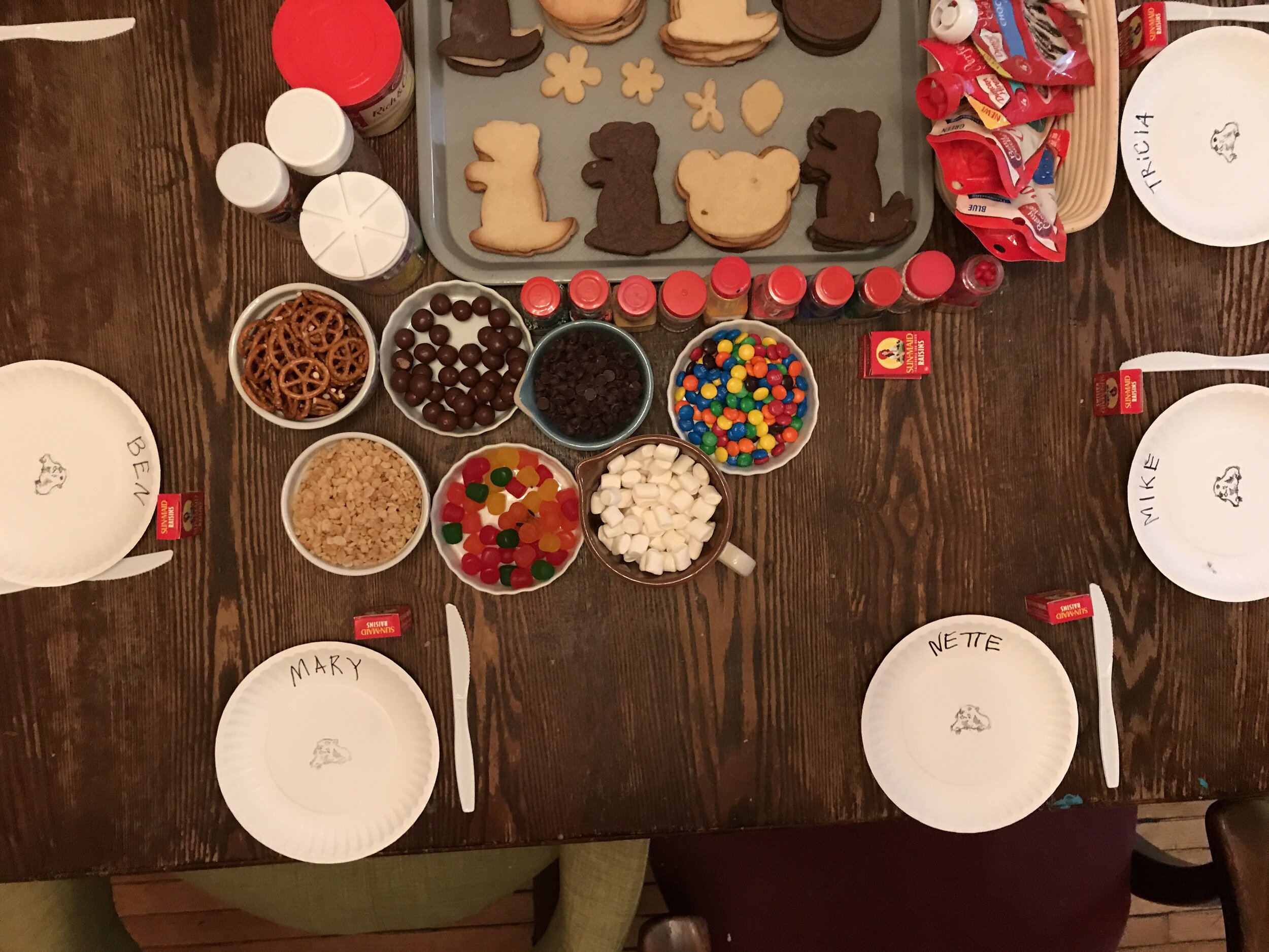  This is from the annual Groundhog Day cookie decorating party.  