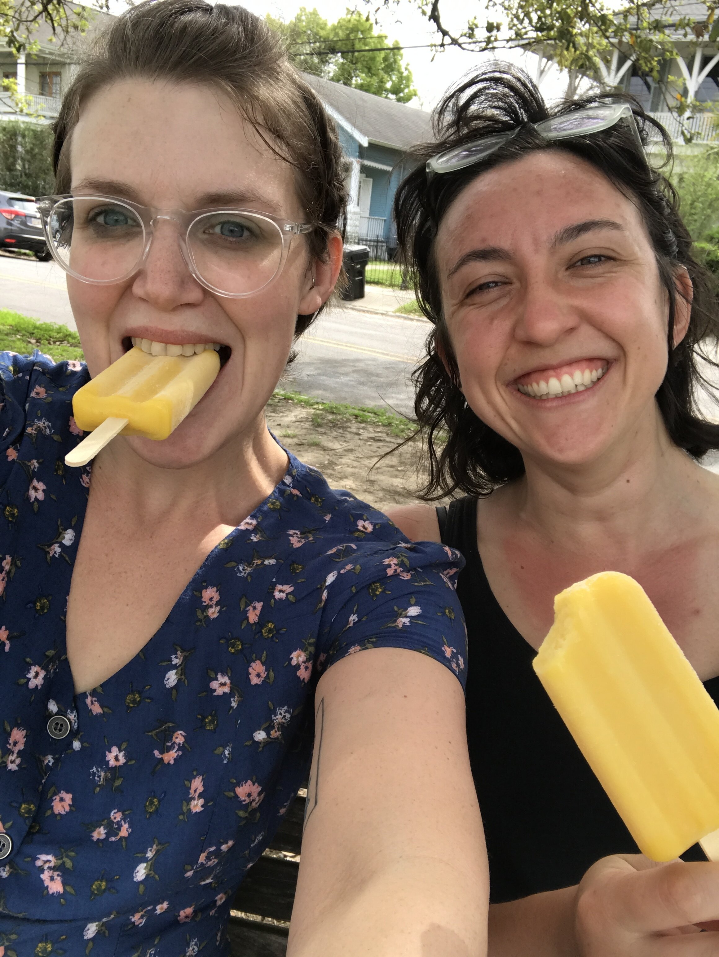  This is one of my best friends in the whole world. We eat popsicles together.  