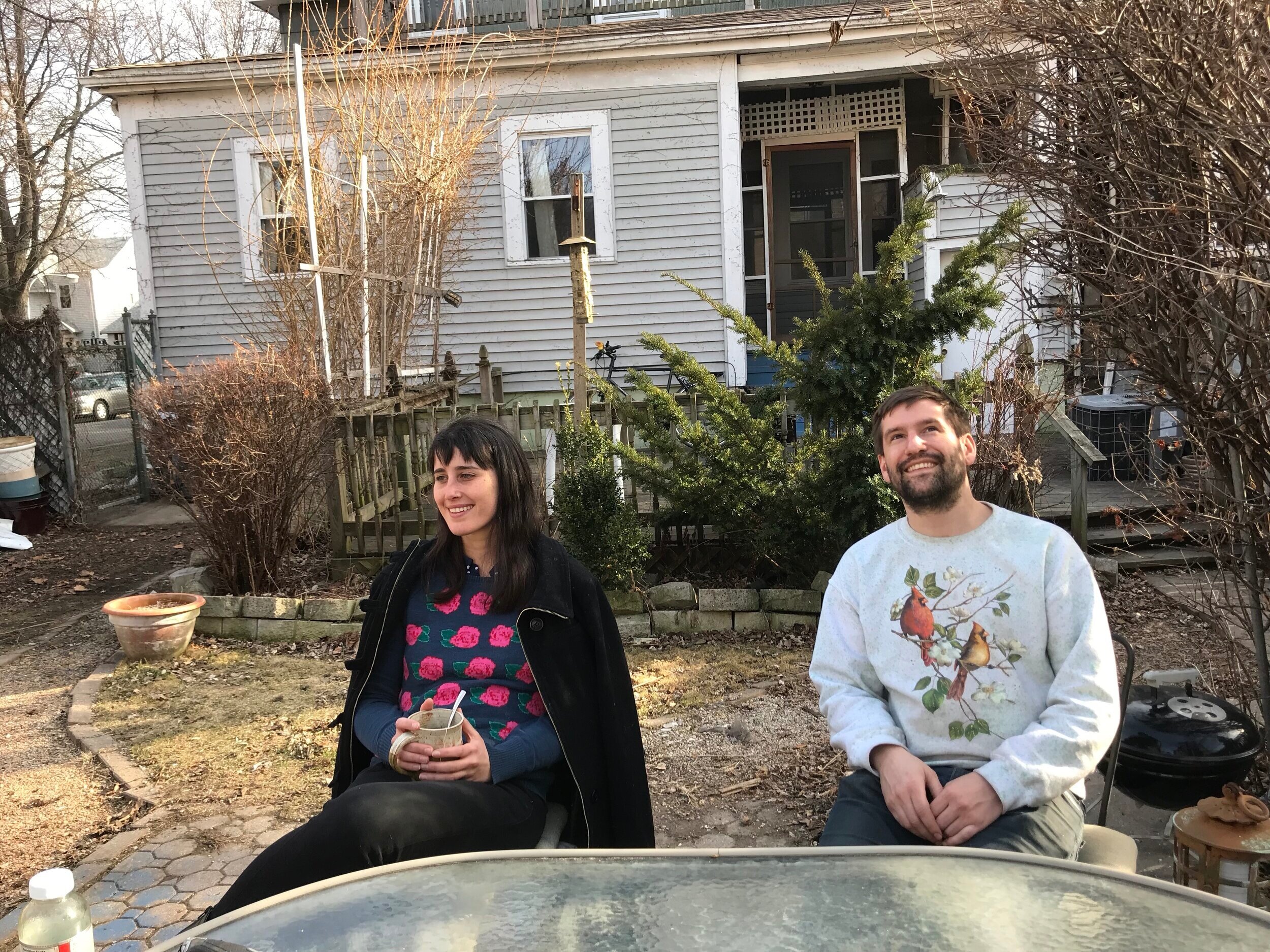  This was taken, like, the DAY after Luke and I bought our house and I couldn’t believe my beautiful partners were so beautiful in my backyard.  