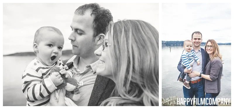 black and white family photos little boy smiling - the Happy Film Company - Seattle PEPS Group Photo Shoot
