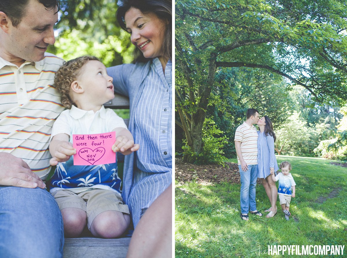 Little boy holding a note for baby #2 - the Happy Film Company - Seattle Family Photos