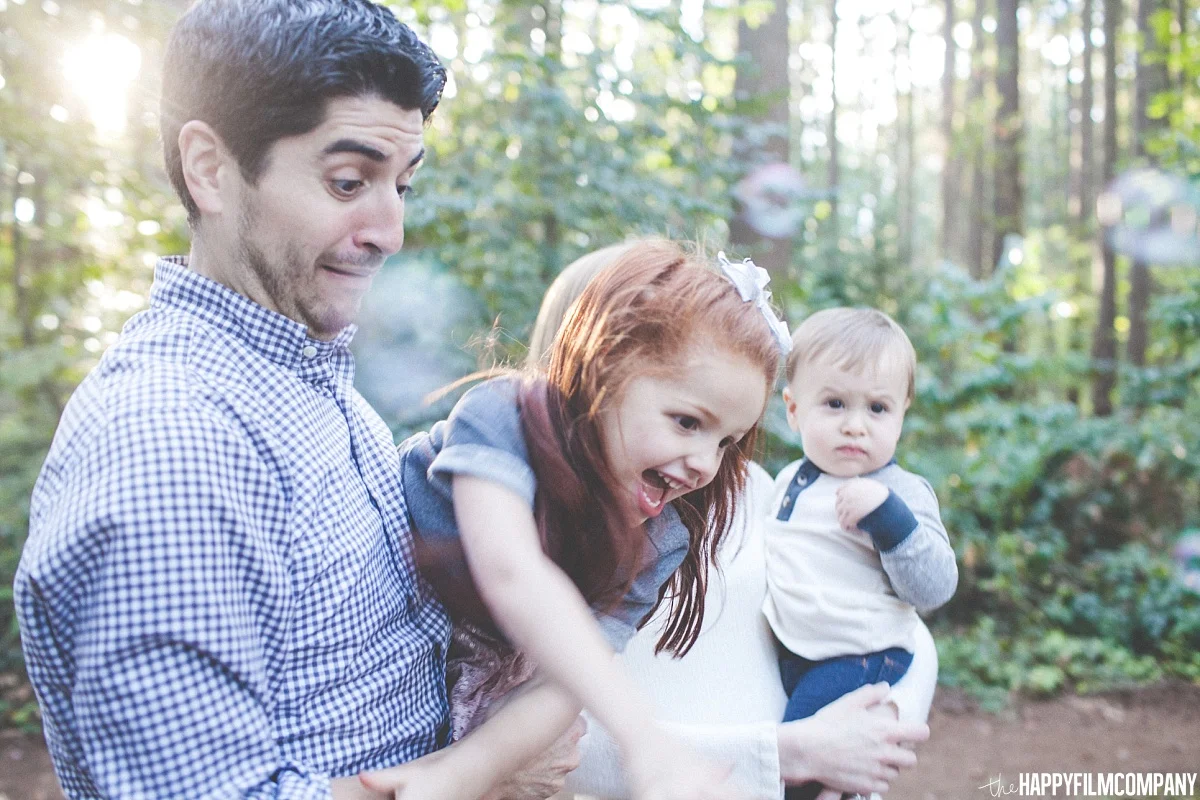Playing with Dinosaur Bubbles - the Happy Film Company - Seattle Family Photos