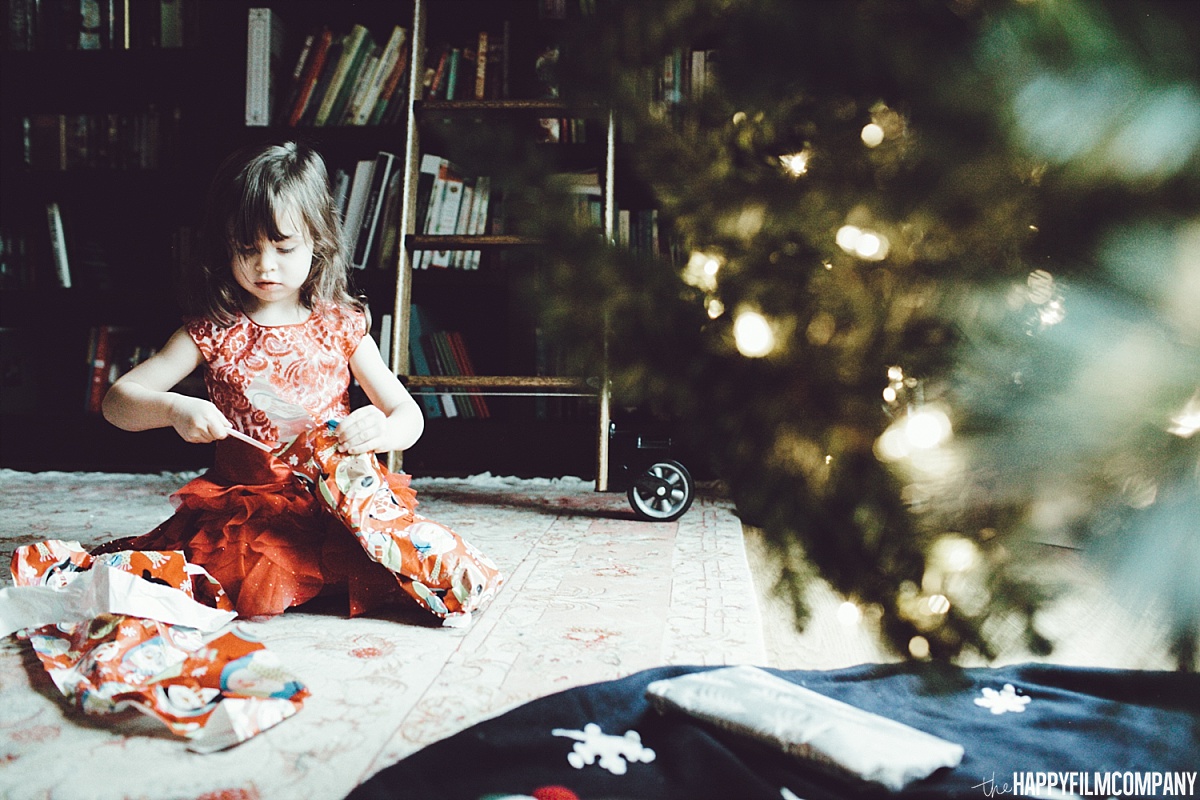 Opening Christmas Presents - the Happy Film Company - Seattle Family Photos