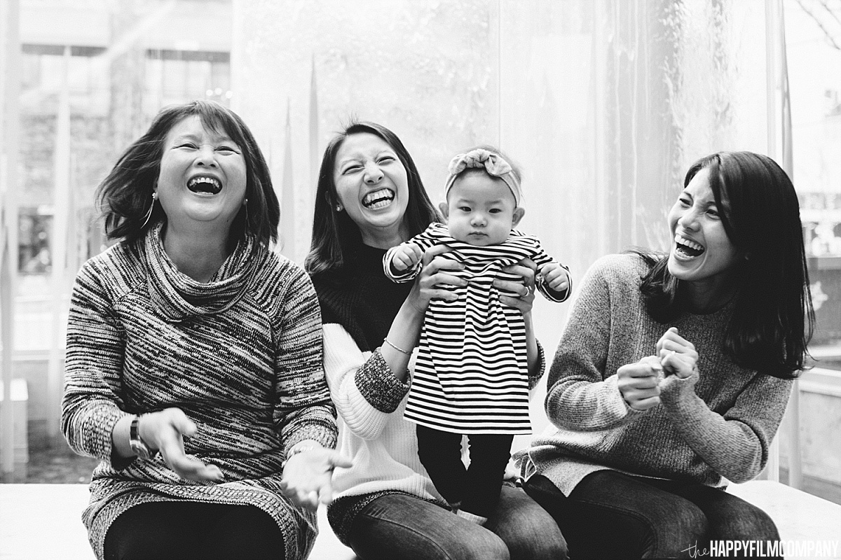 Black and white family portrait - the Happy Film Company - Seattle Family Photos