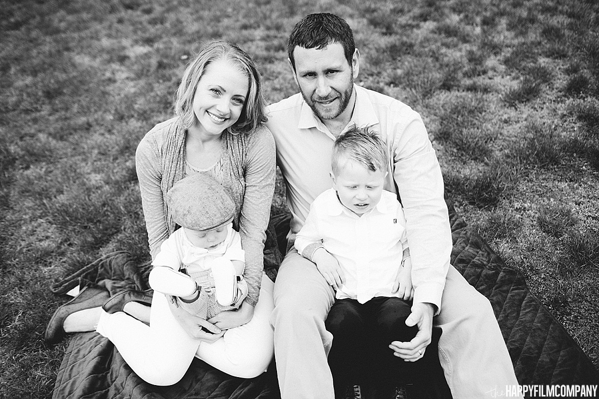 Black and white family portrait - the Happy Film Company - Seattle Family Photos