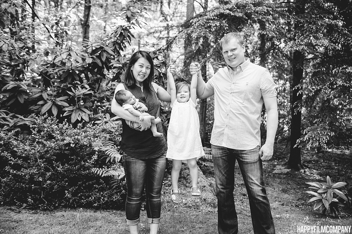 Black and white family portrait - the Happy Film Company - Seattle Family Photos