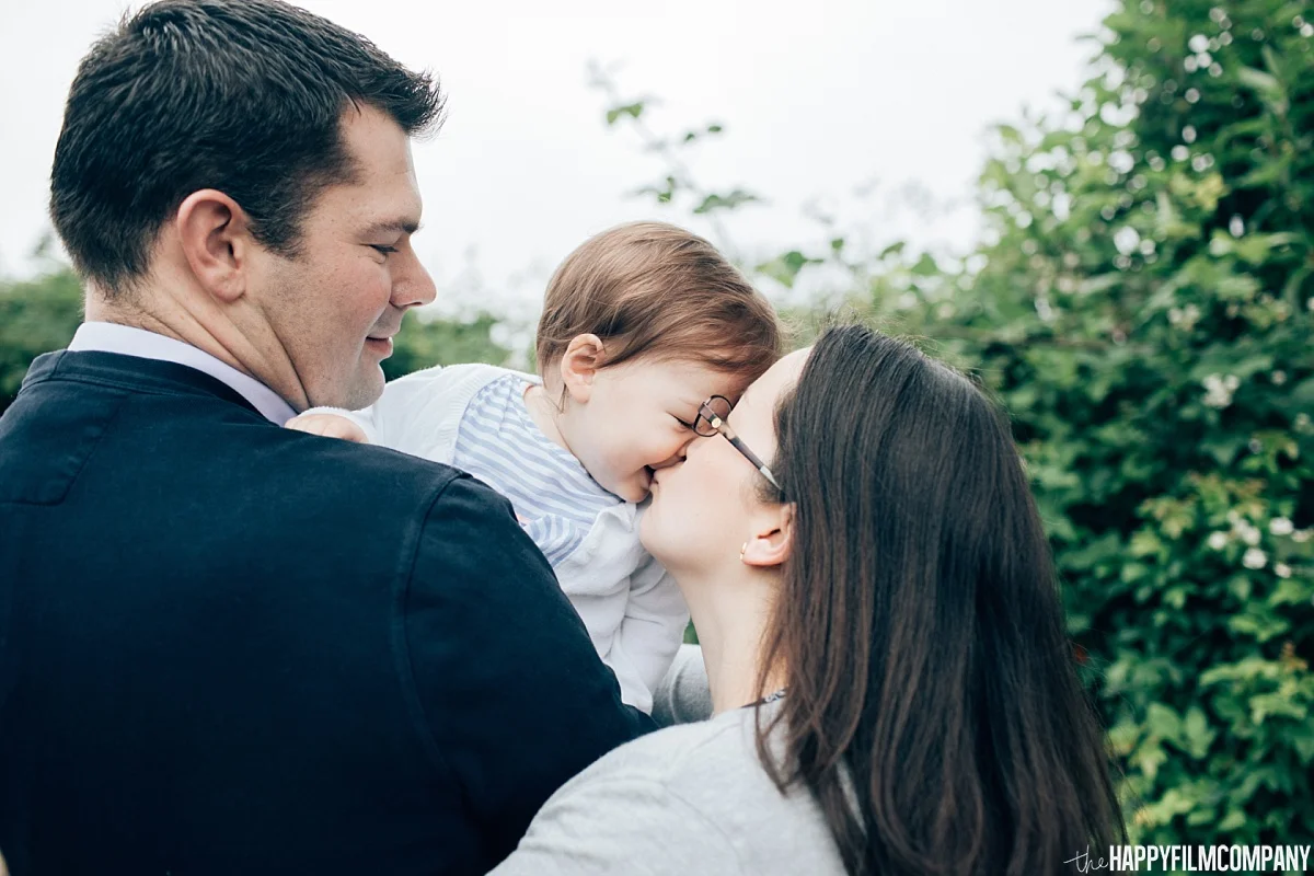Little girl kissing her mom - Heritage Park - the Happy Film Company - Seattle Family Photos