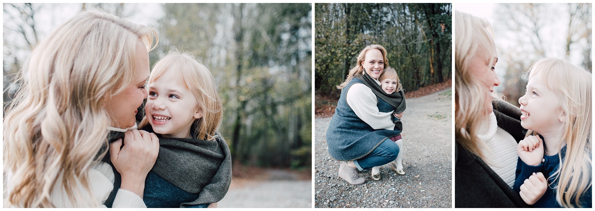 the Happy Film Company - St. Edwards Park - Seattle Family Photography - mother daughter portraits winter forest