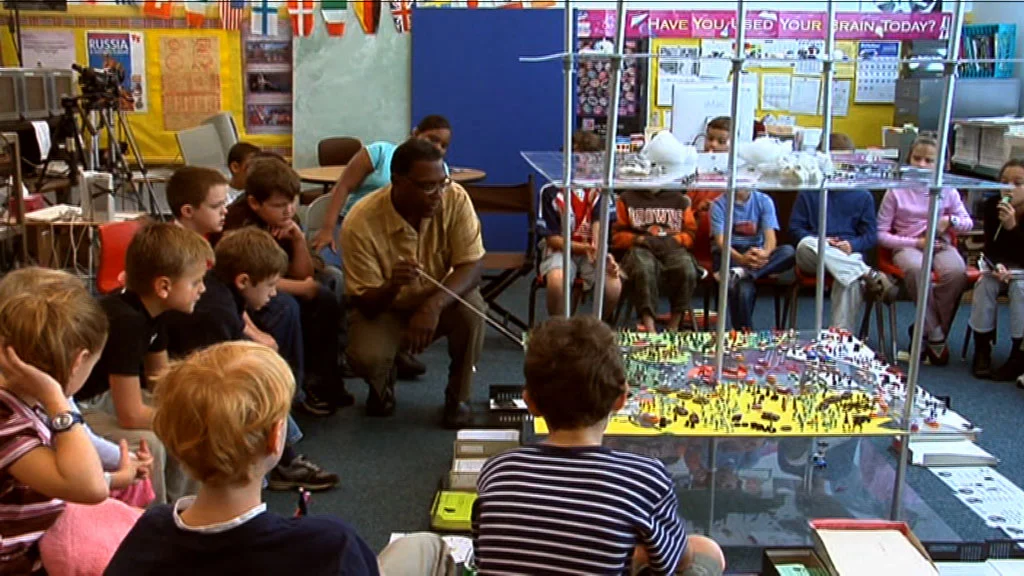 John Hunter and the World Peace Game in action. Photo by Will May