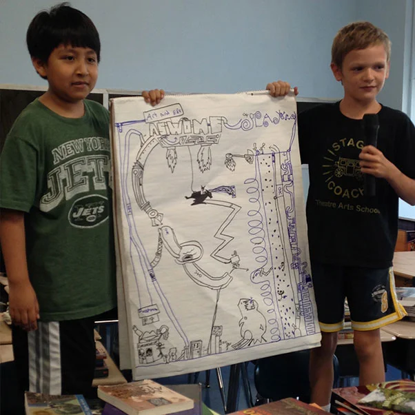 A fanstatical new playground that has something for everyone by new pals Ed and Art (both age 9).